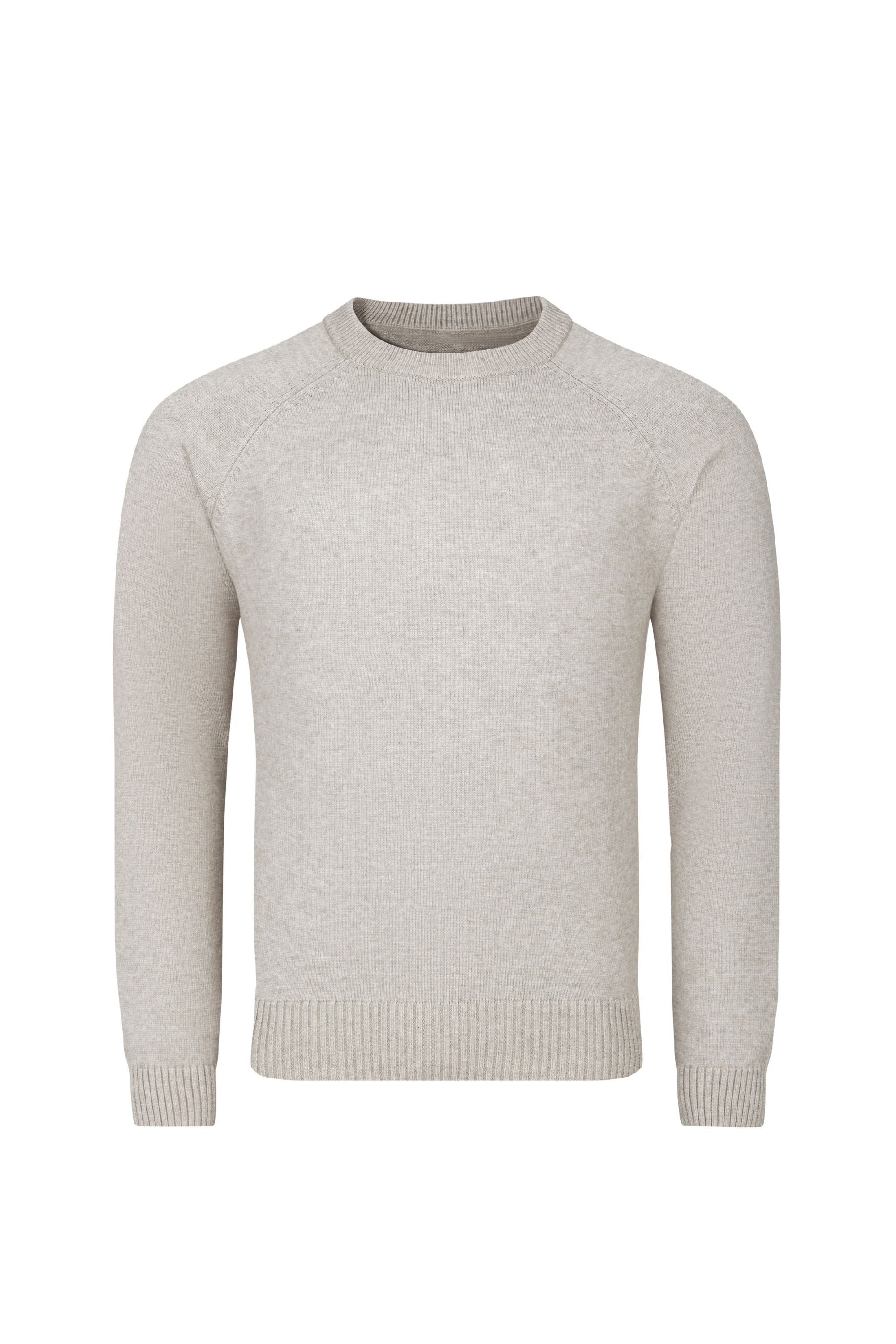 Lando Strickpullover mit Rundhalsausschnitt - Haferflocken 