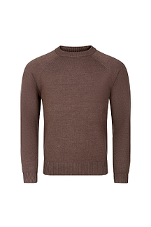 Lando Crew Neck Knit Sweater - Brown Marl