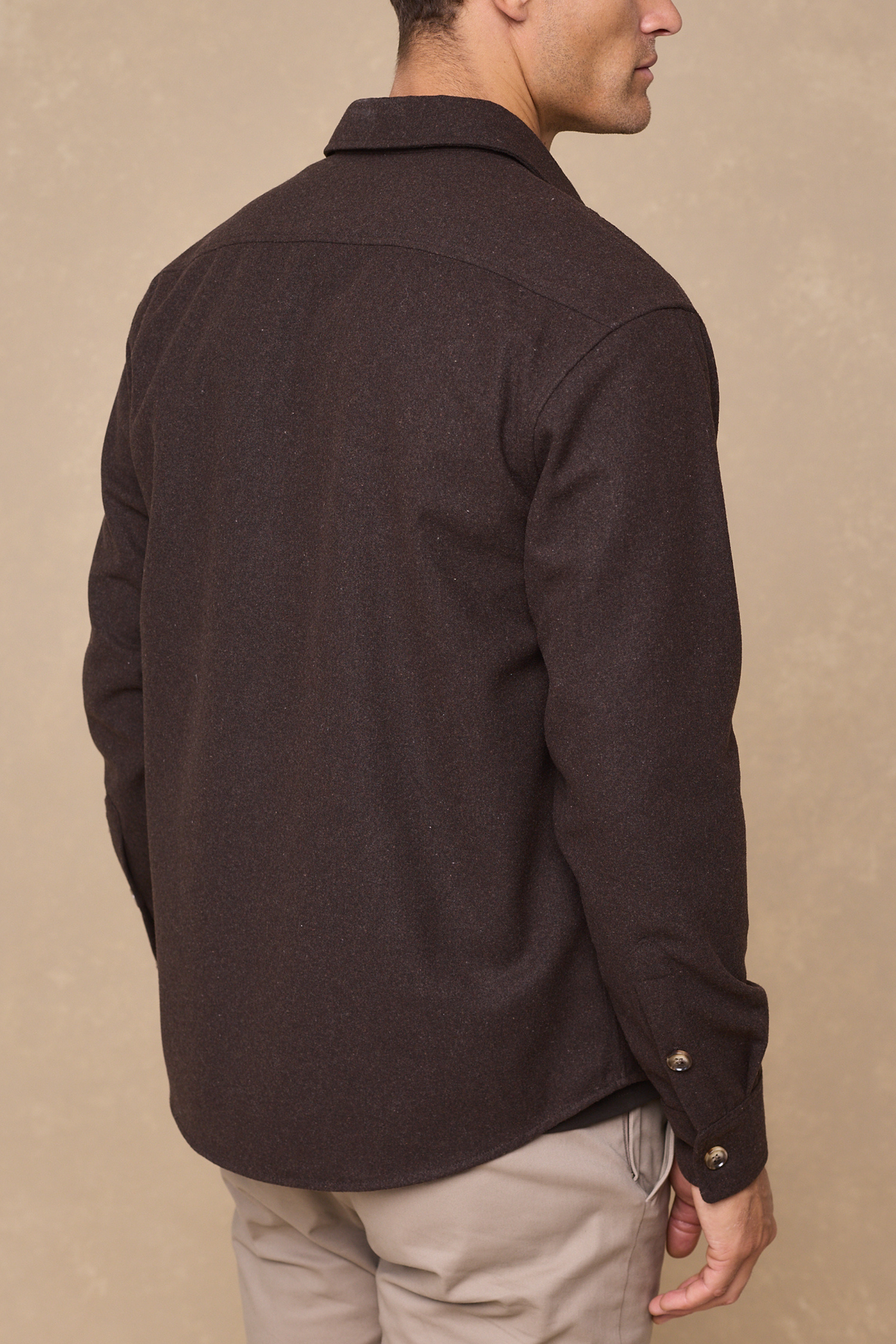 Wade Button Shirt - Brown