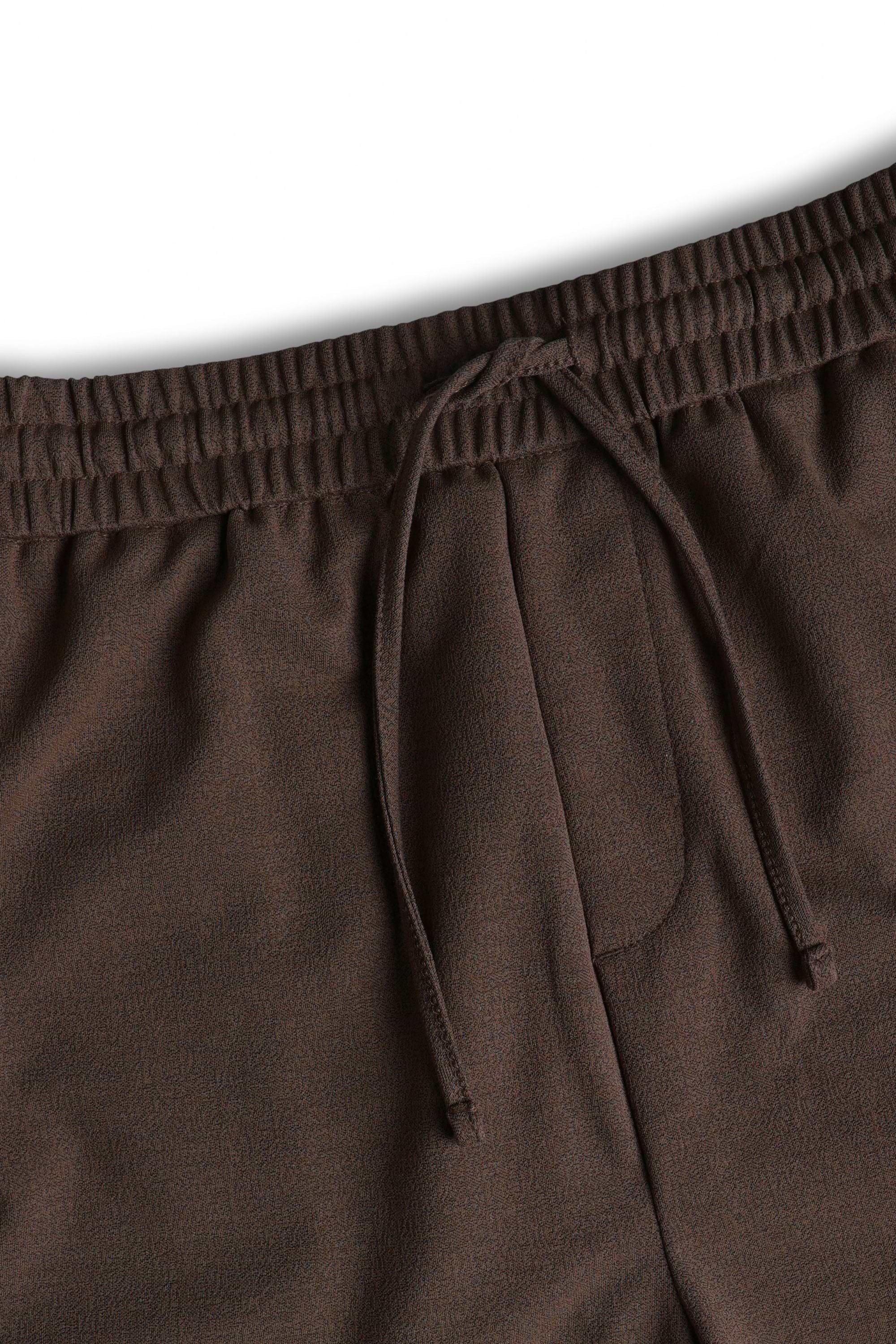 Tomas Elasticated Waist Short - Dark Brown