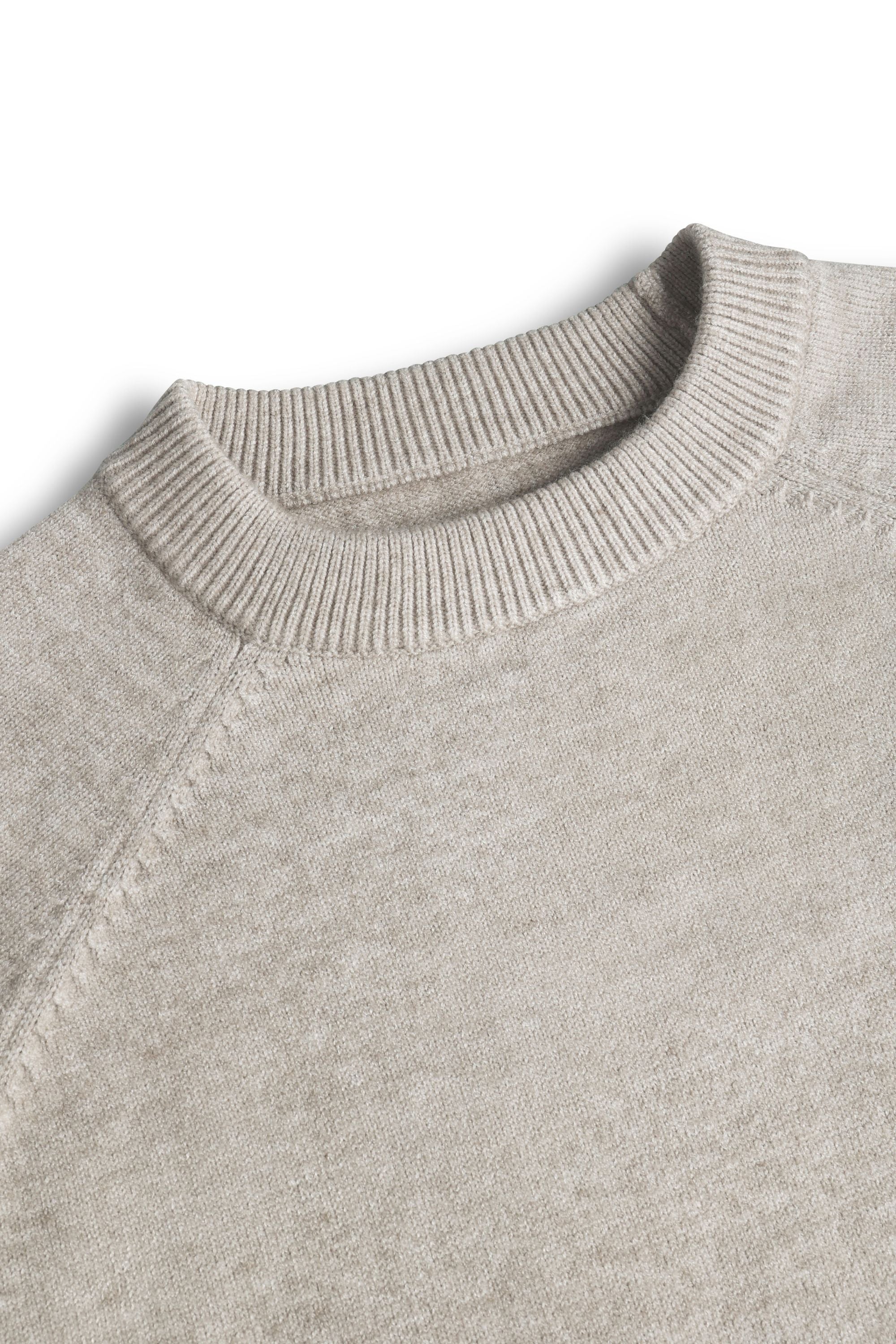 Lando Strickpullover mit Rundhalsausschnitt - Haferflocken 