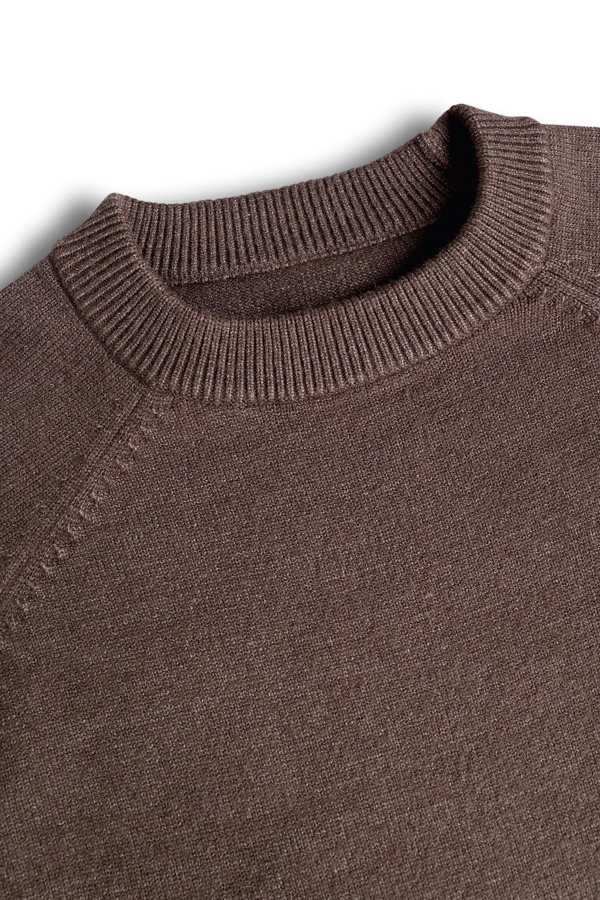 Lando Crew Neck Knit Sweater - Brown Marl