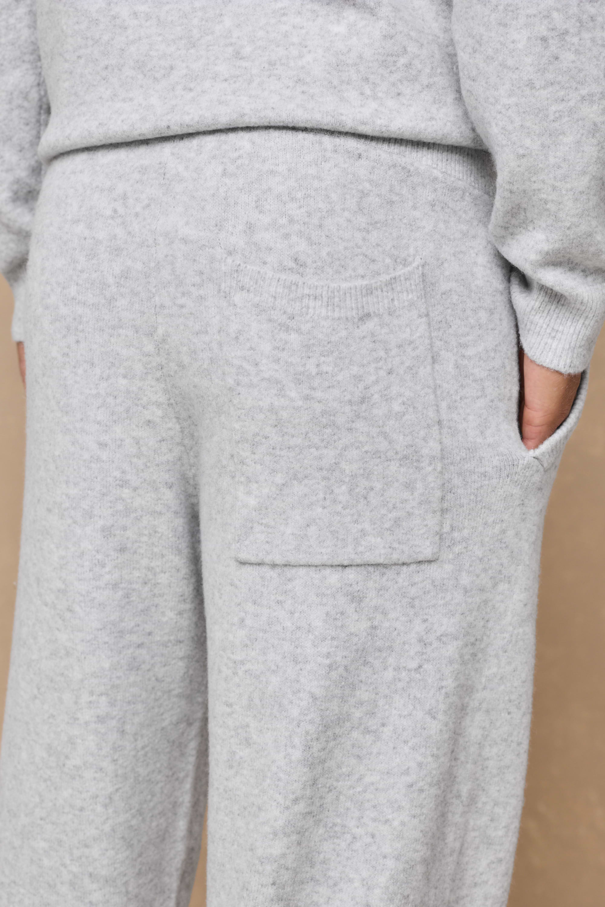 Otto Knitted Trousers - Grey Marl