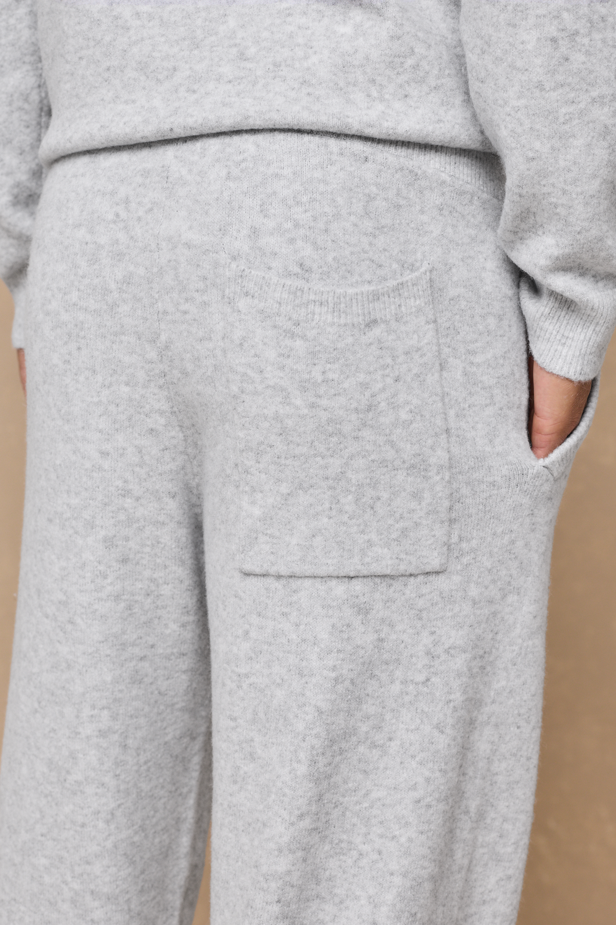 Otto Knitted Trousers - Grey Marl
