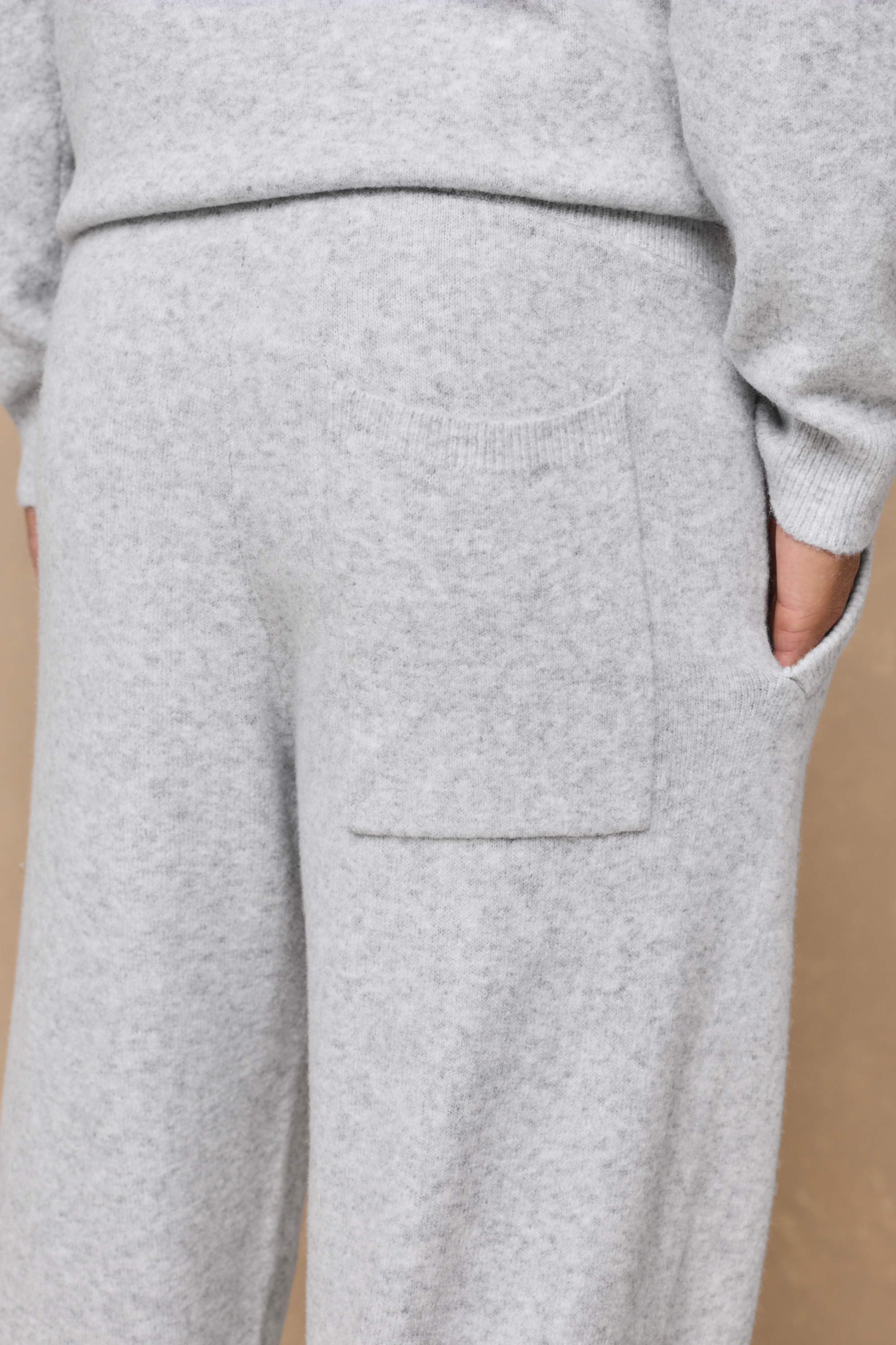 Otto Knitted Trousers - Grey Marl