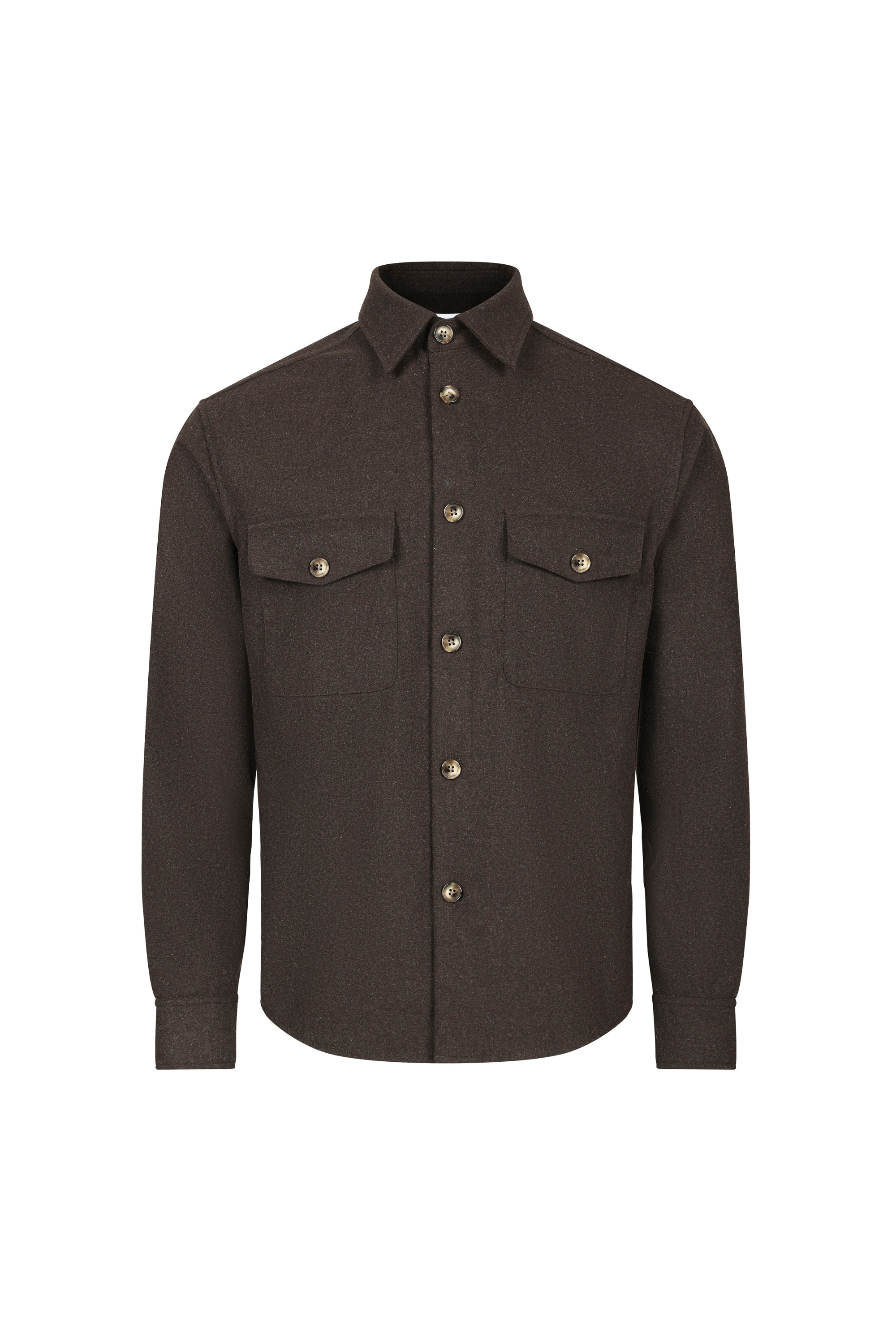 Wade Button Shirt - Brown