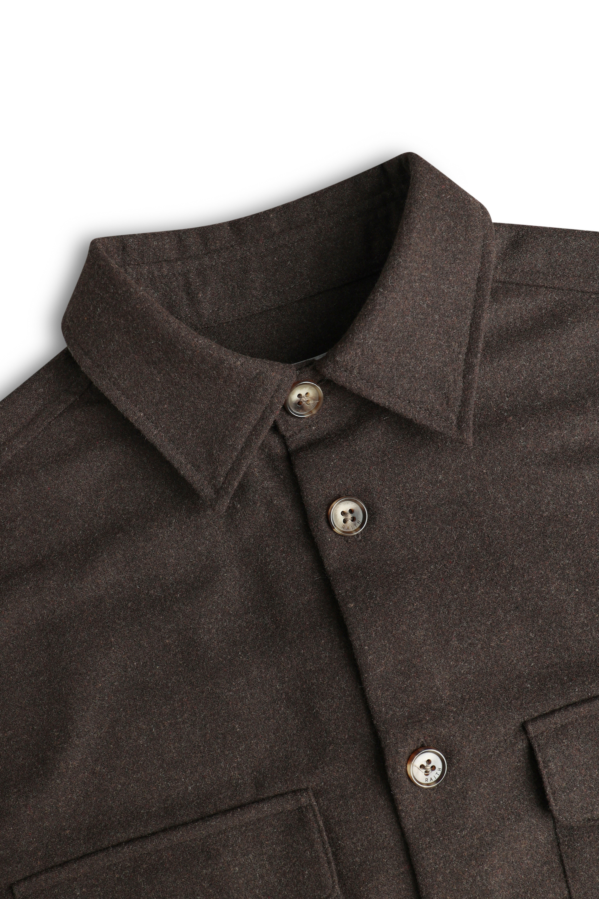 Wade Button Shirt - Brown