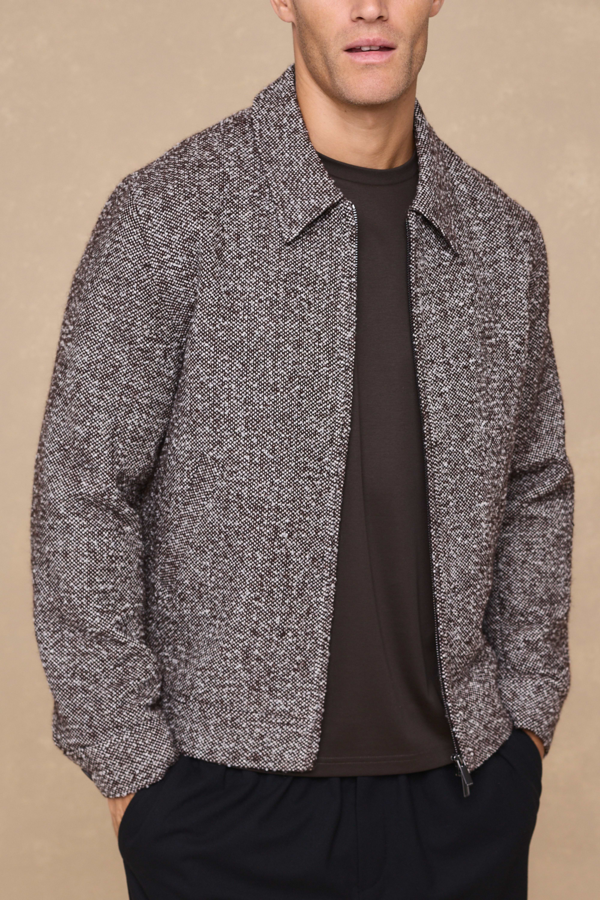 Bjorn Zip Thru Blouson - Brown Multi