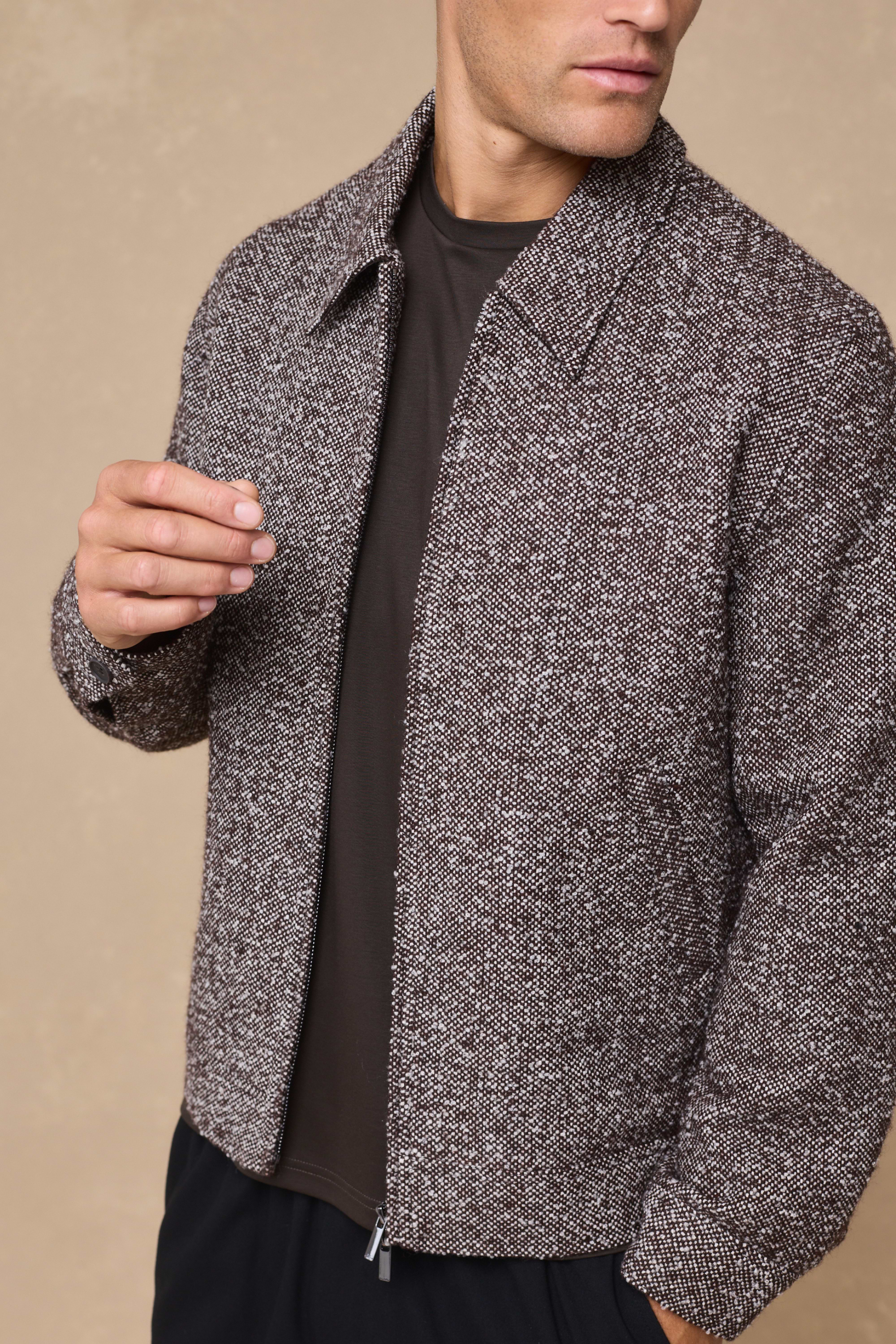 Bjorn Zip Thru Blouson - Brown Multi