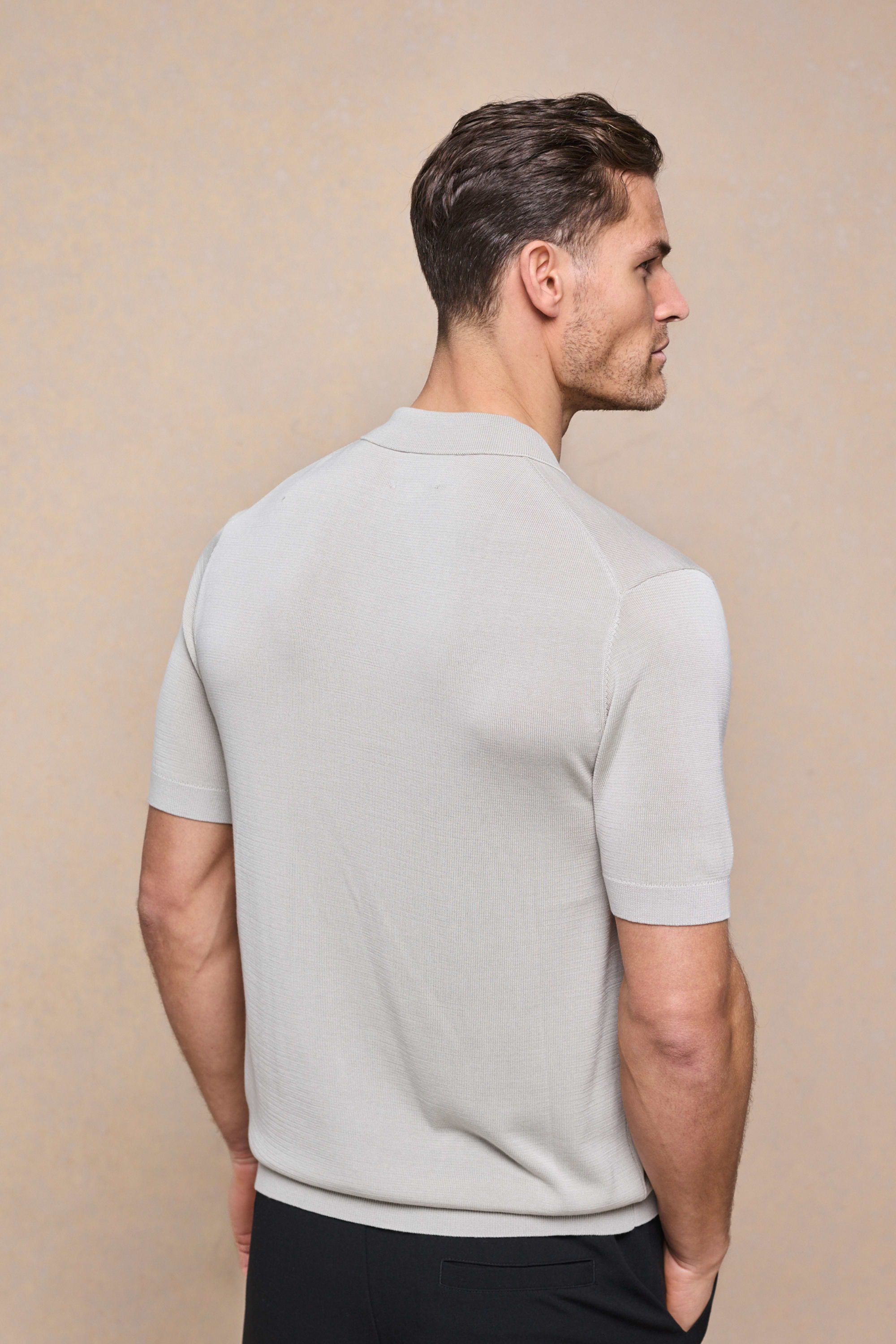 Pedro Button Through Short Sleeve Knitted Shirt - Cream