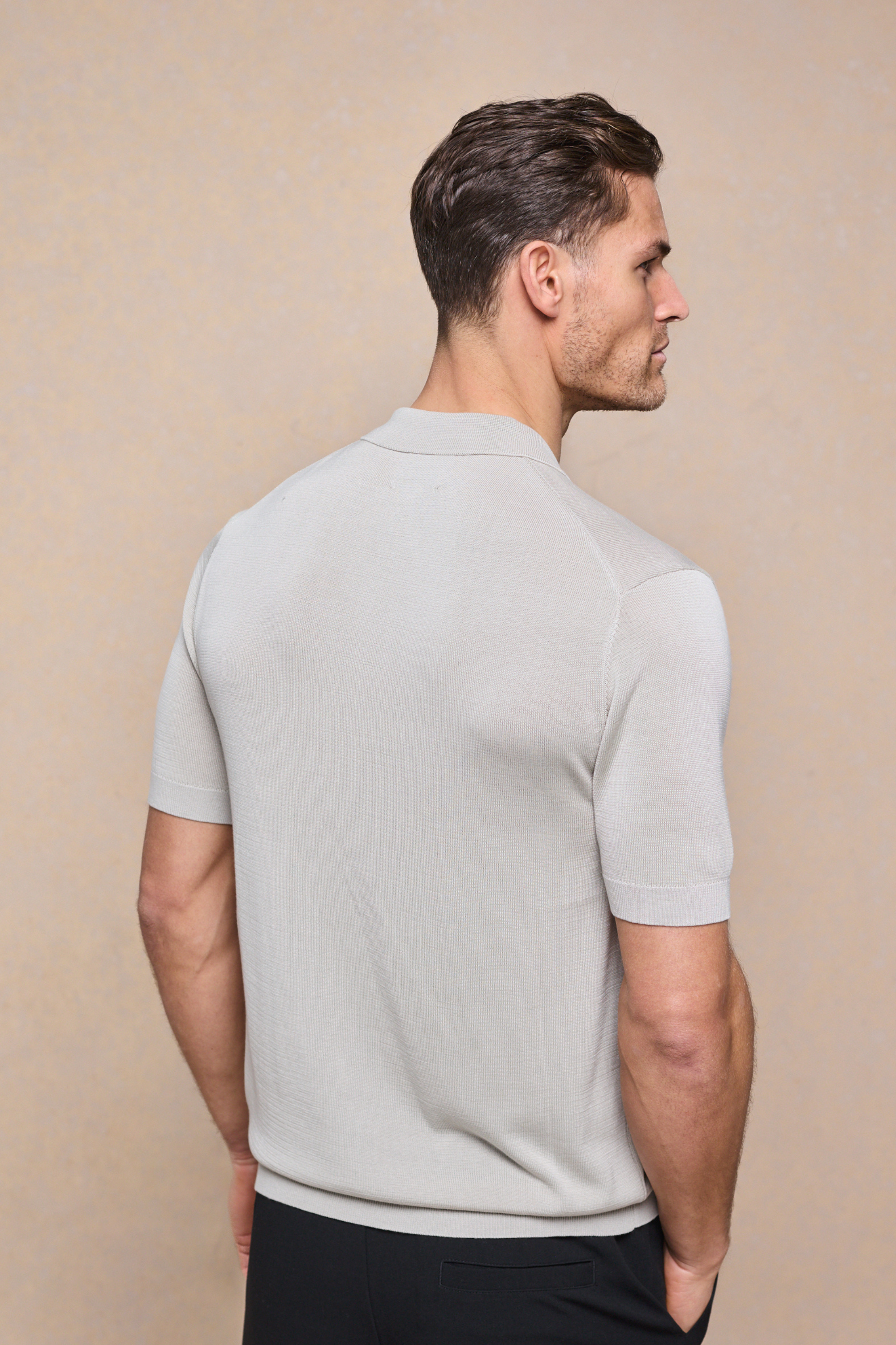 Pedro Button Through Short Sleeve Knitted Shirt - Cream