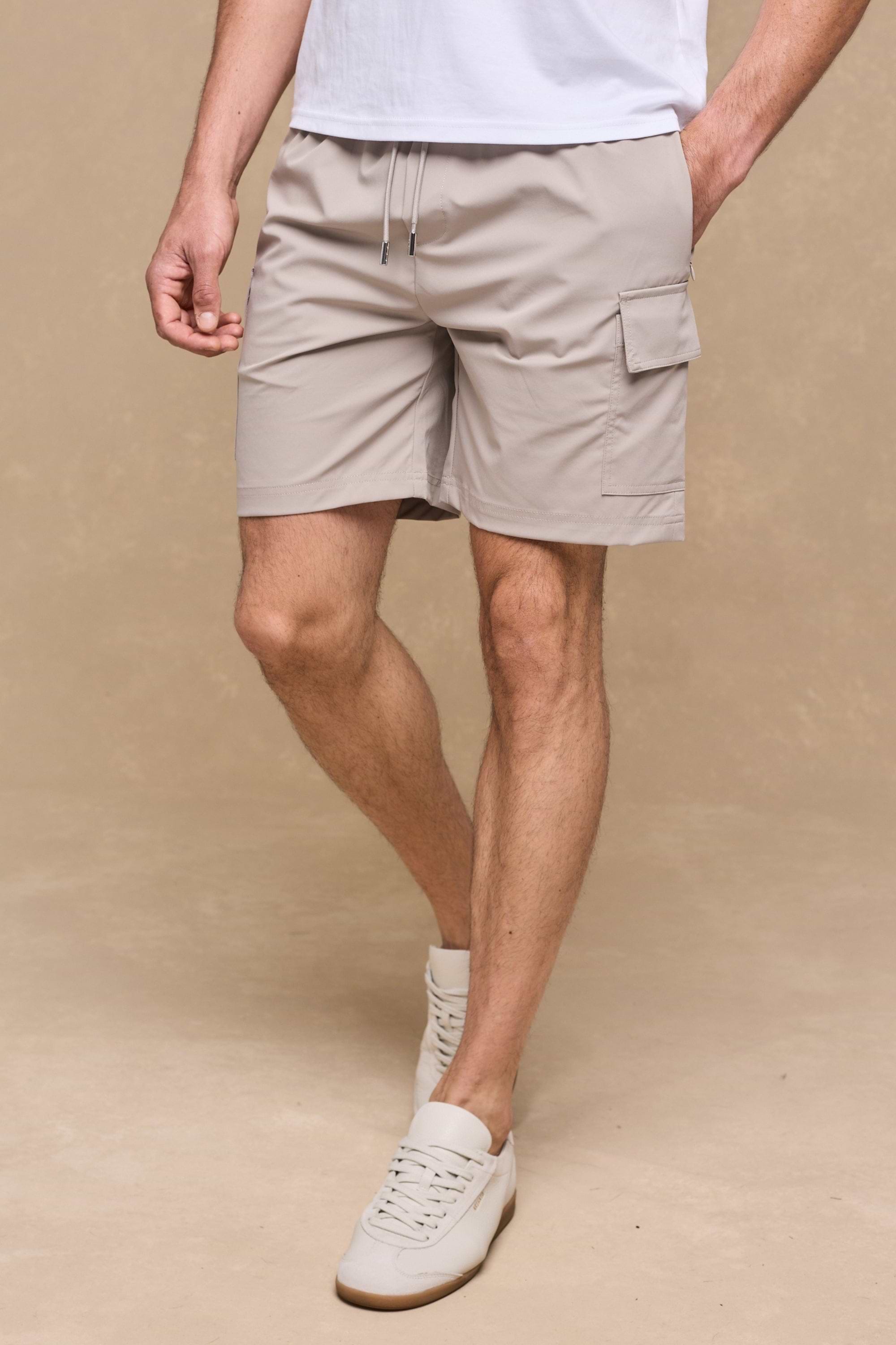 Milo Cargo Tech Shorts - Beige