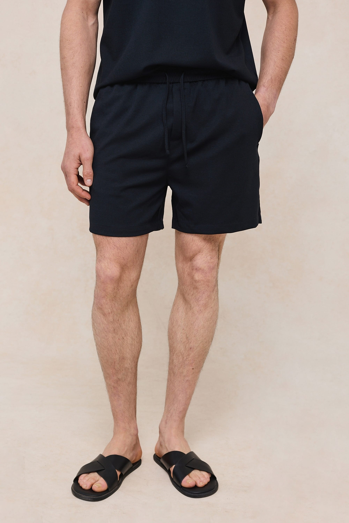 Tomas Textured Short  - Navy