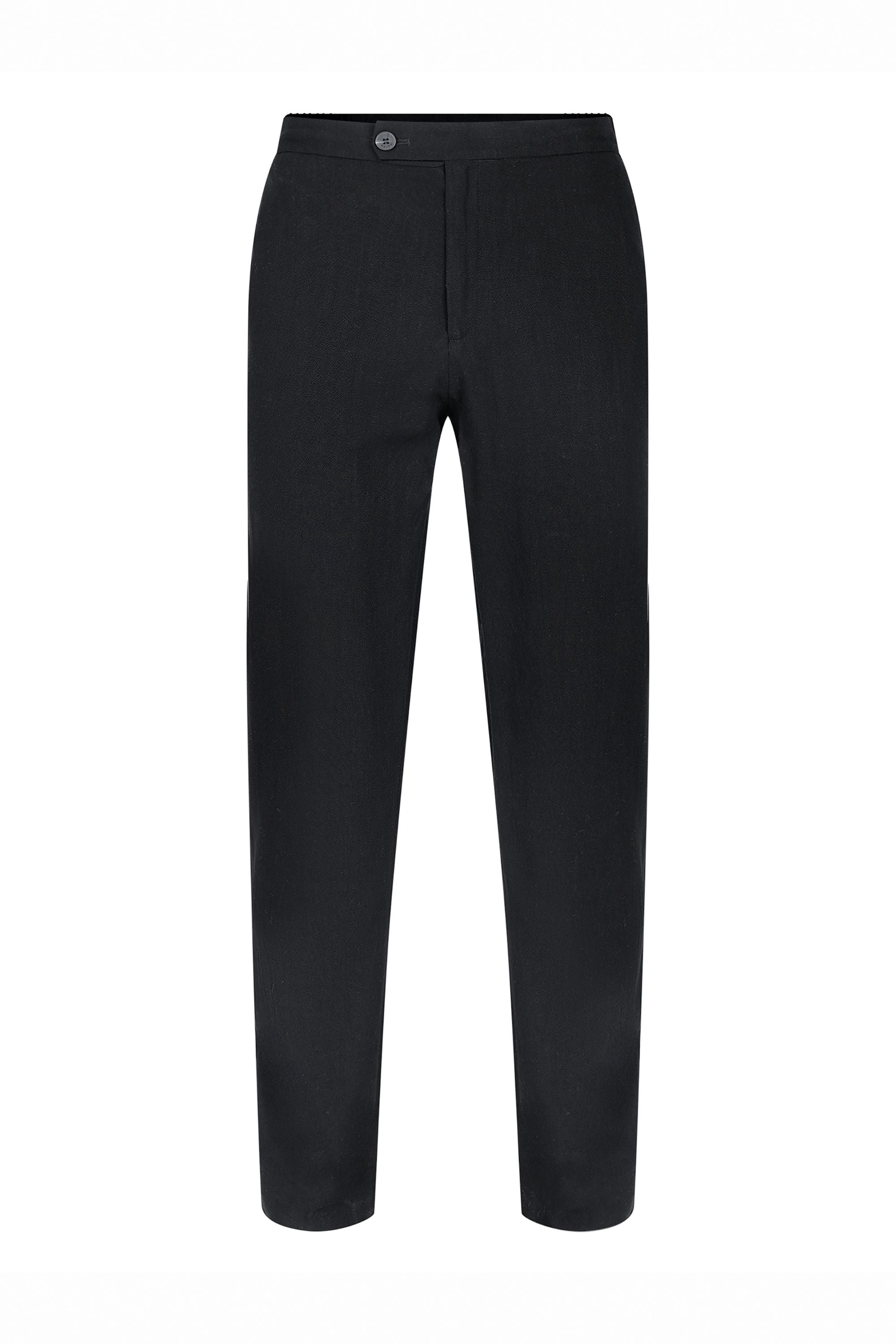 Cami Linen Straight Leg Trouser - Black