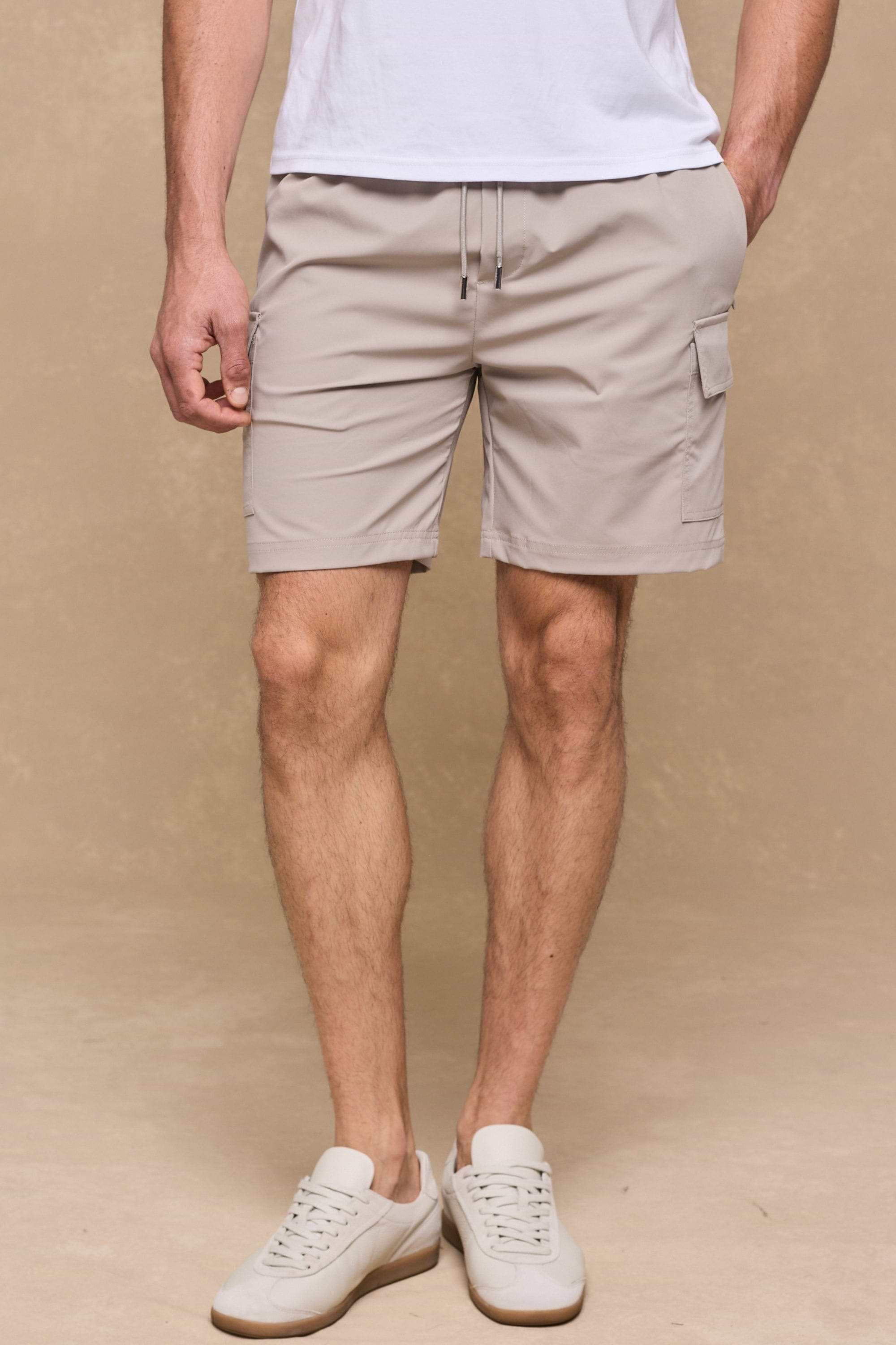 Milo Cargo Tech Shorts - Beige