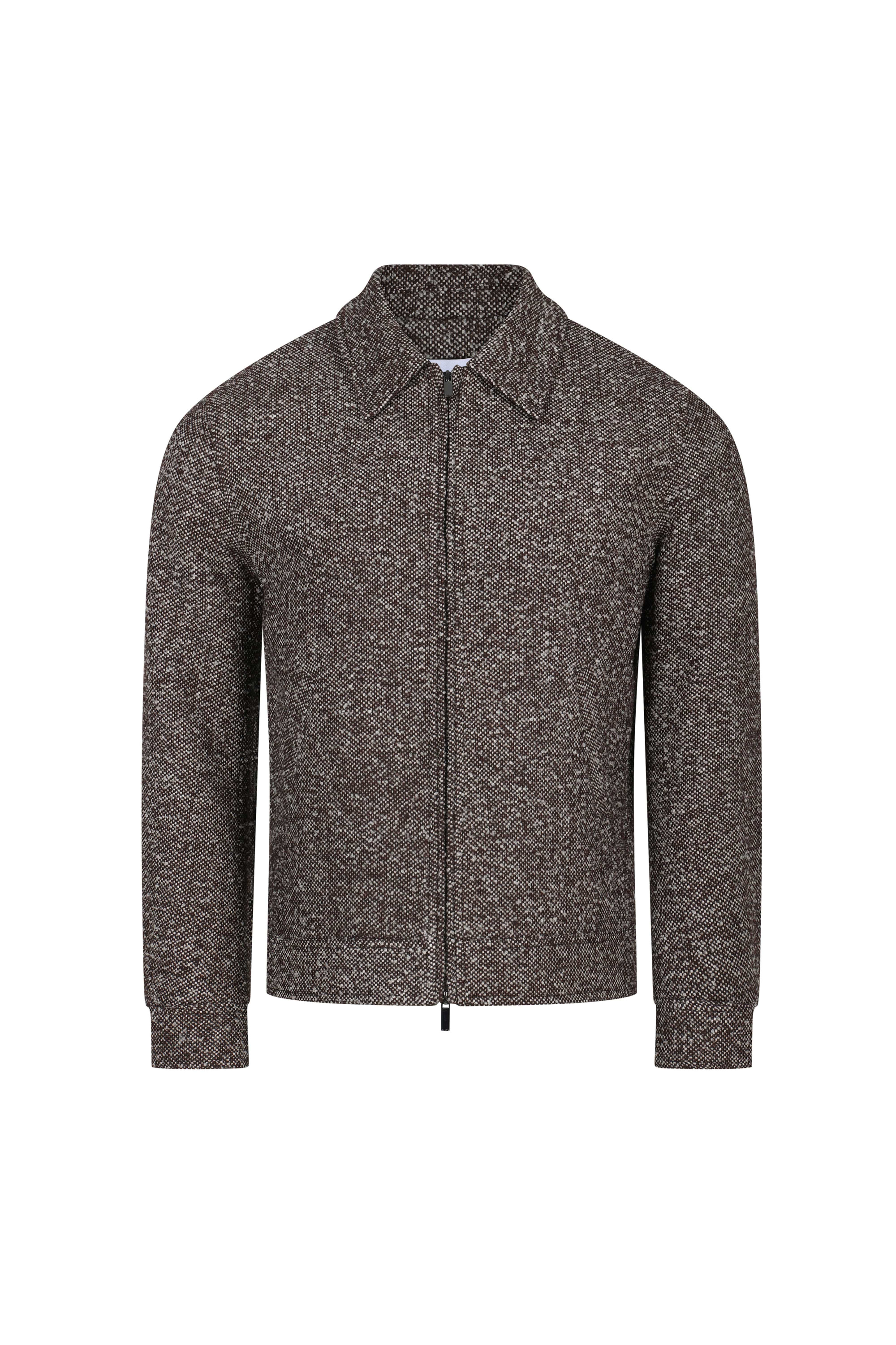 Bjorn Zip Thru Blouson - Brown Multi