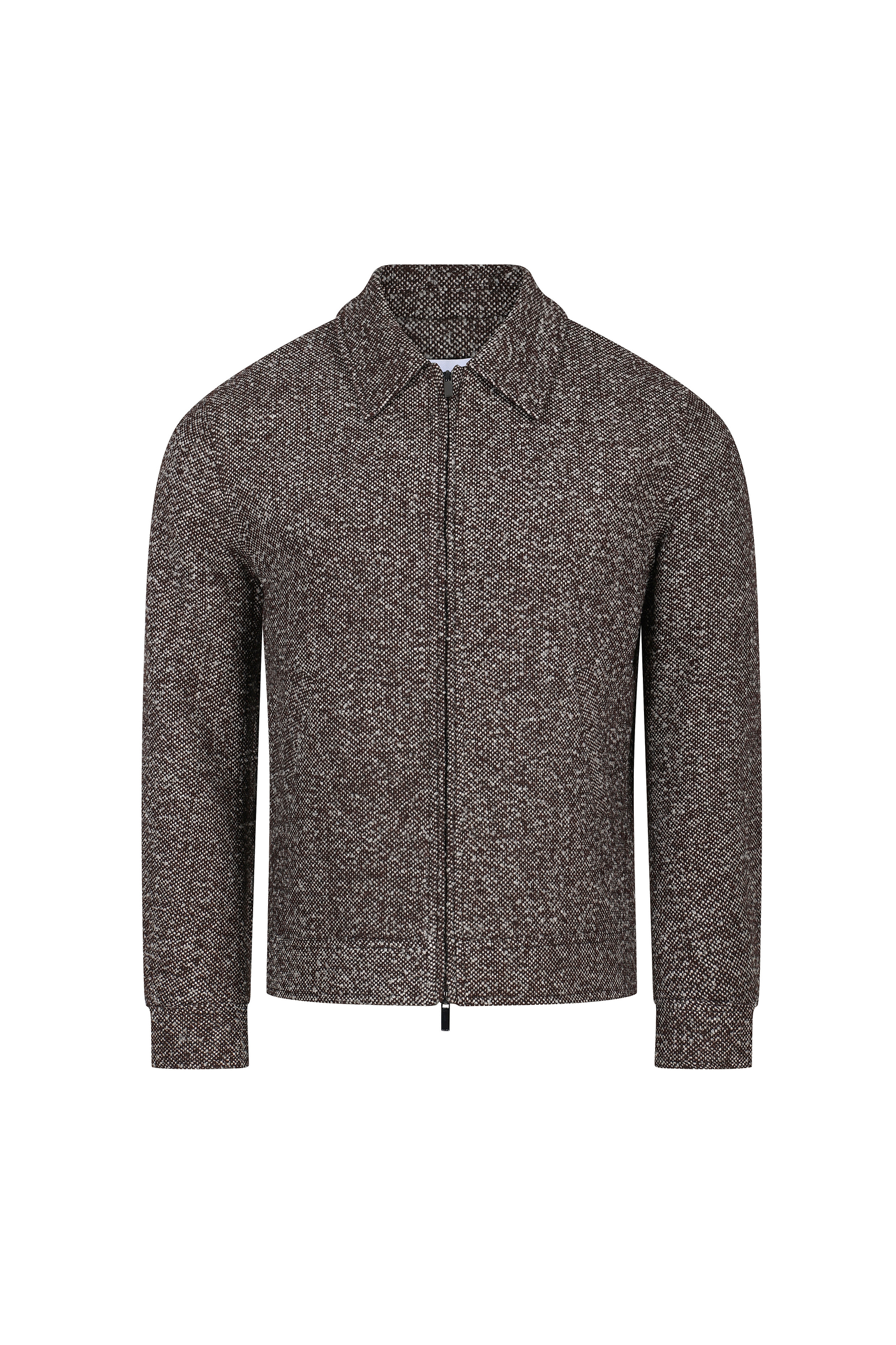 Bjorn Zip Through Blouson - Brown Multi