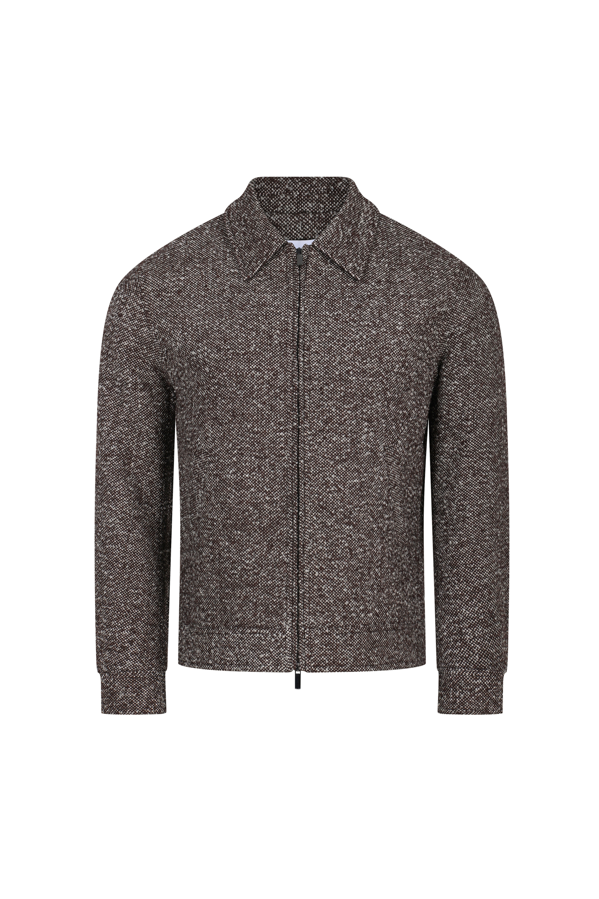 Bjorn Zip Thru Blouson - Brown Multi