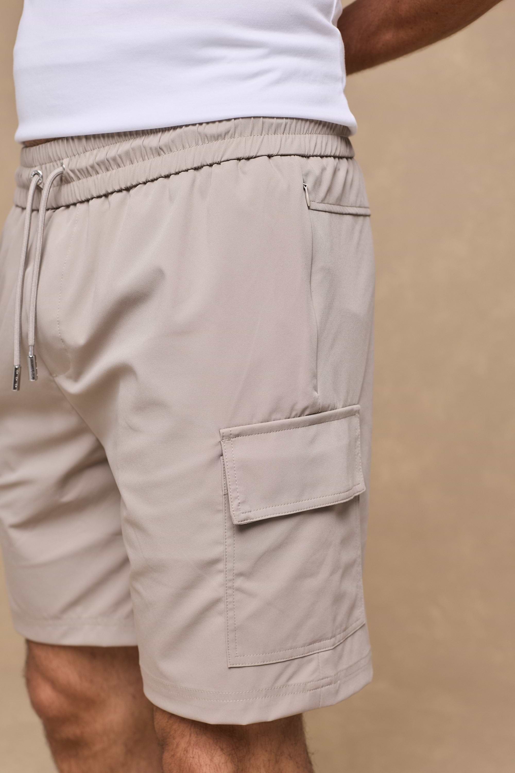 Milo Cargo Tech Shorts - Beige
