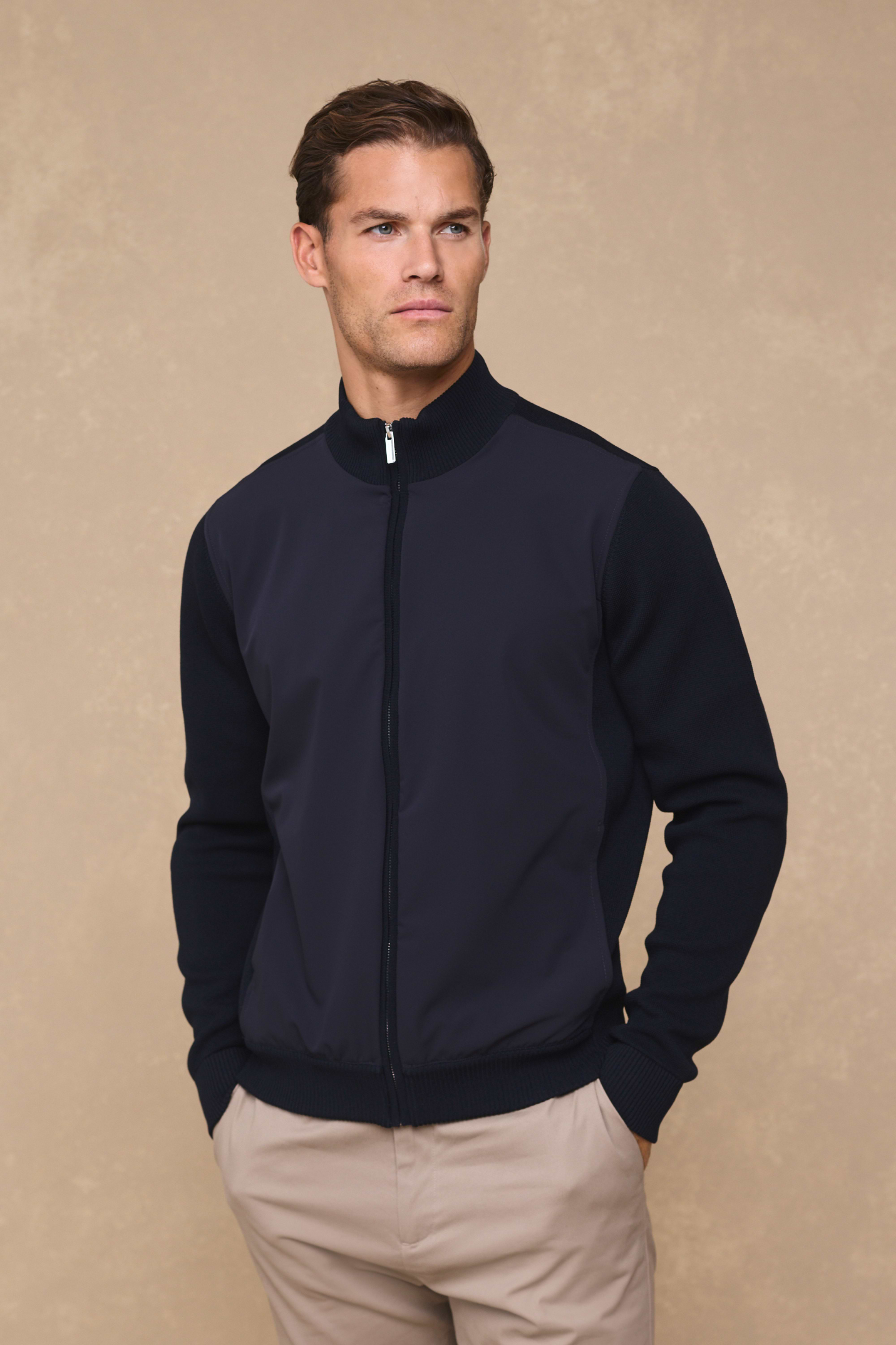 Paco Hybrid Knitted Jacket - Midnight Navy