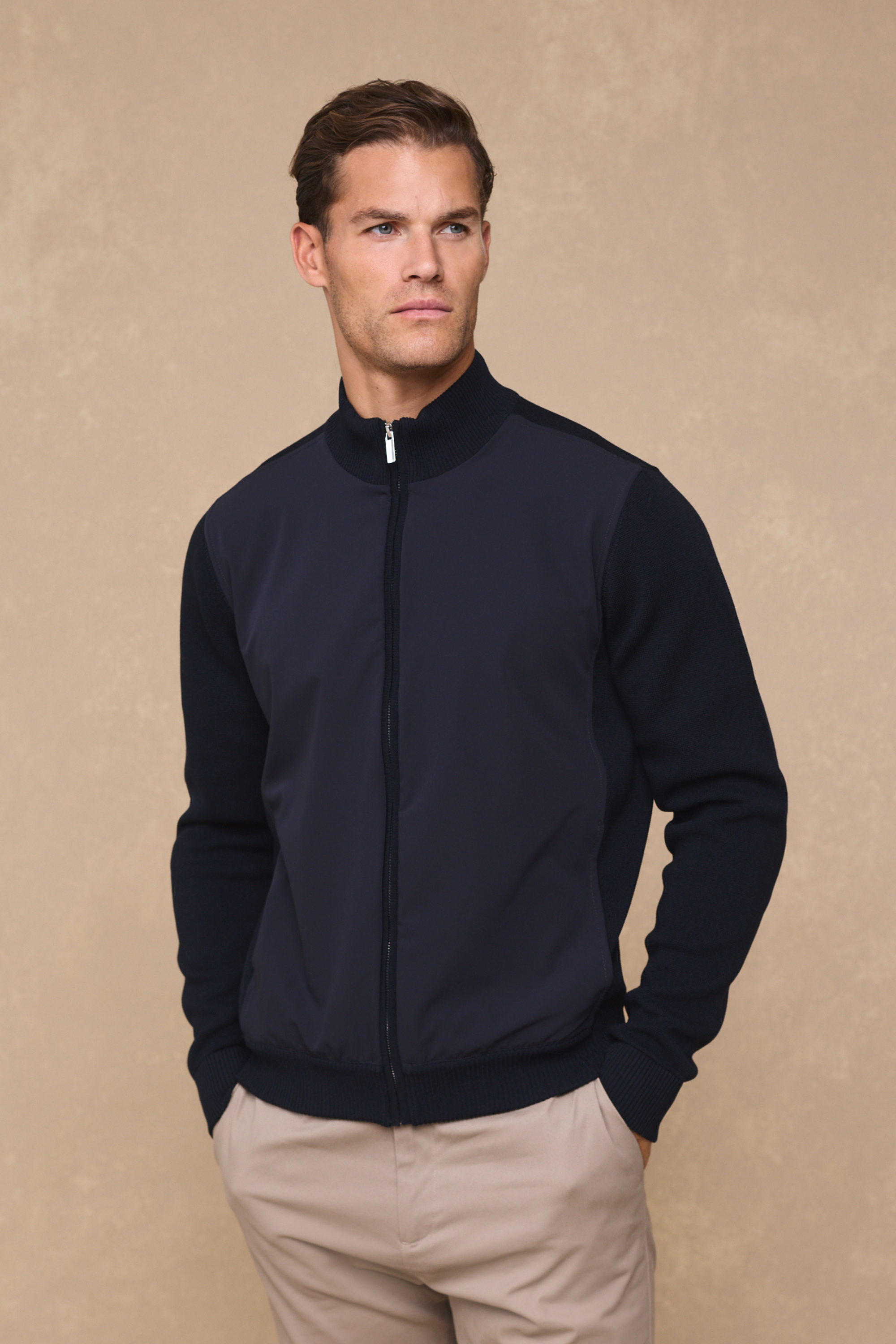 Paco Hybrid Knitted Jacket - Midnight Navy