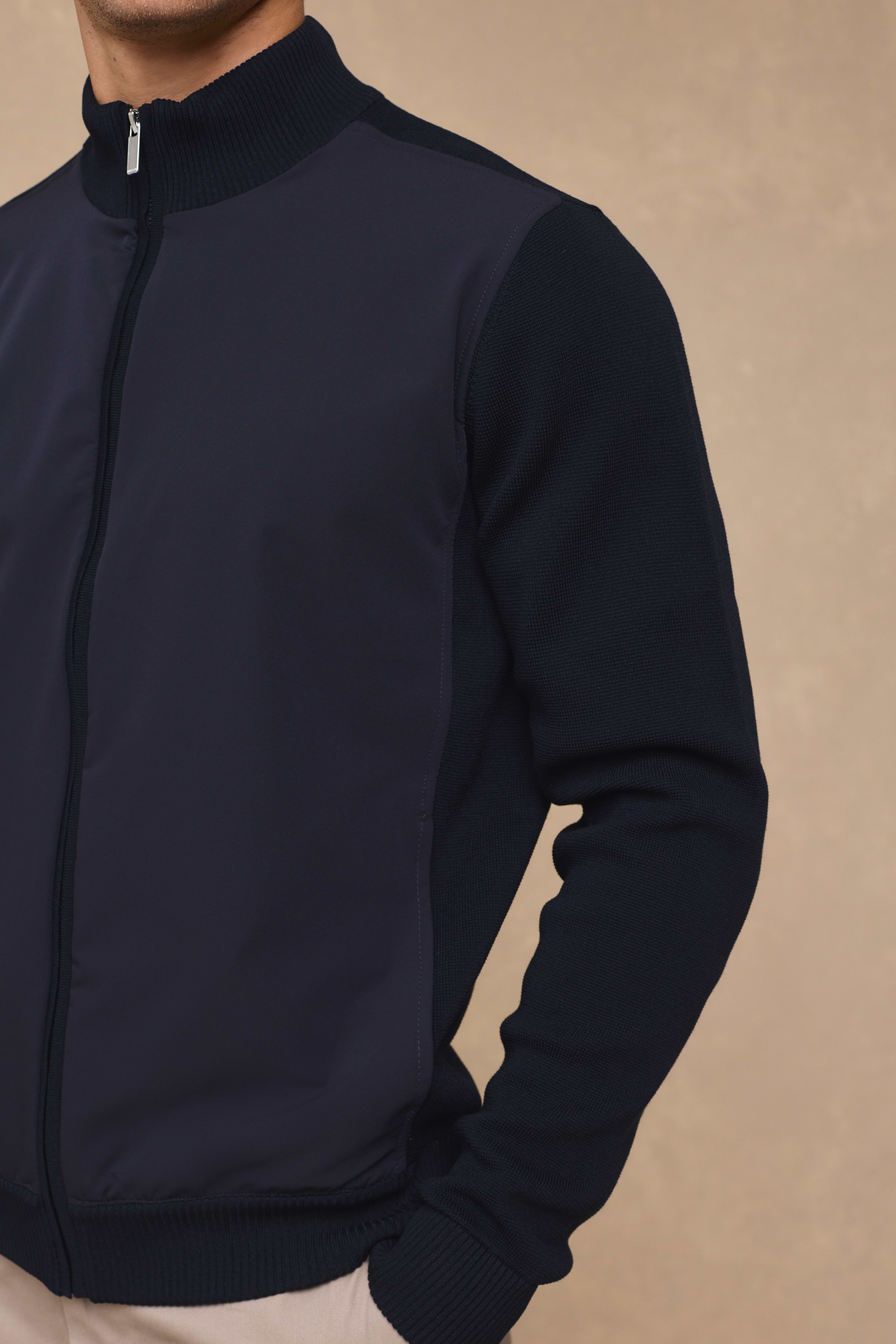Paco Hybrid Knitted Jacket - Midnight Navy