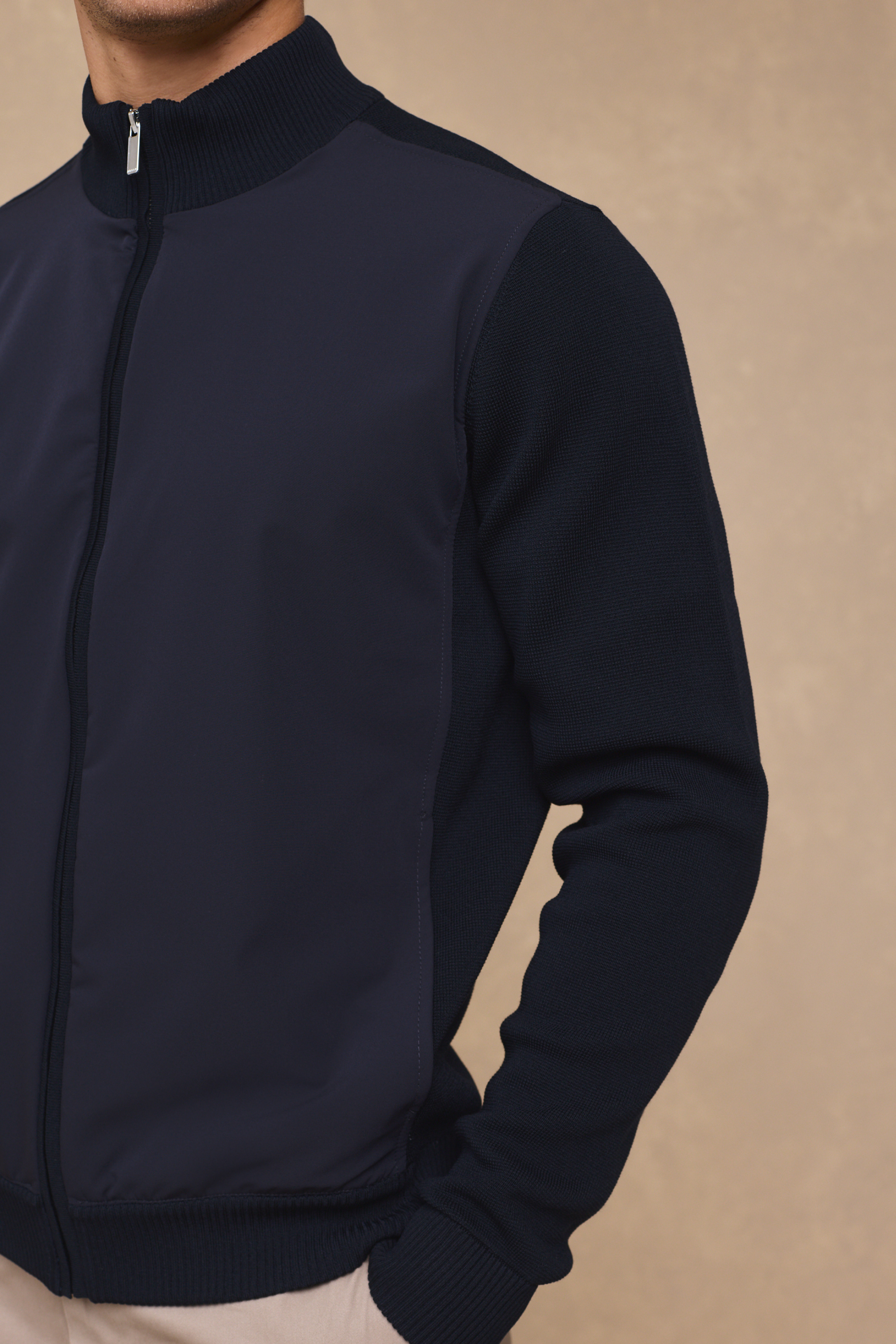 Paco Hybrid Knitted Jacket - Midnight Navy