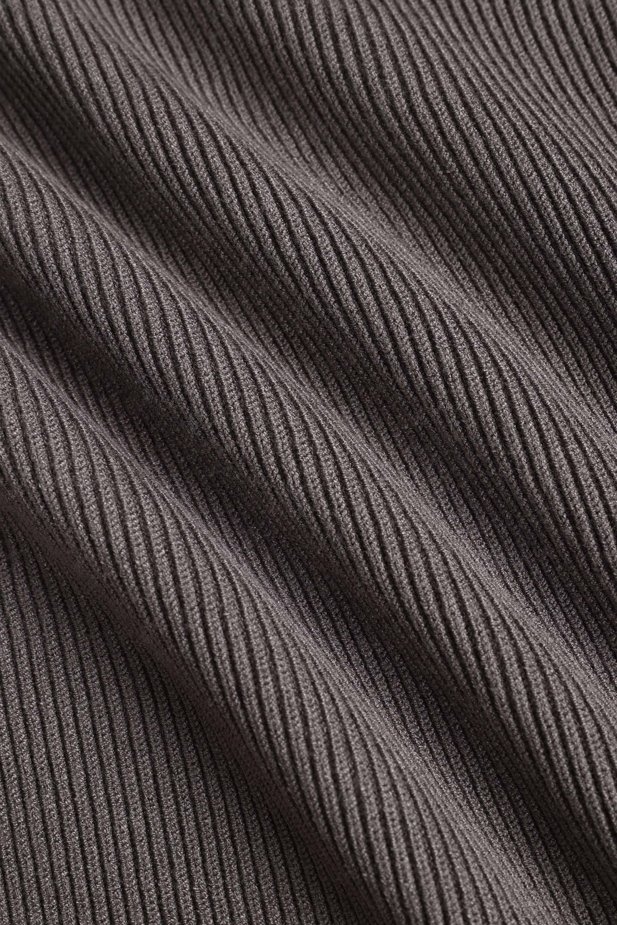 Angus Rib Knit Polo - Mushroom