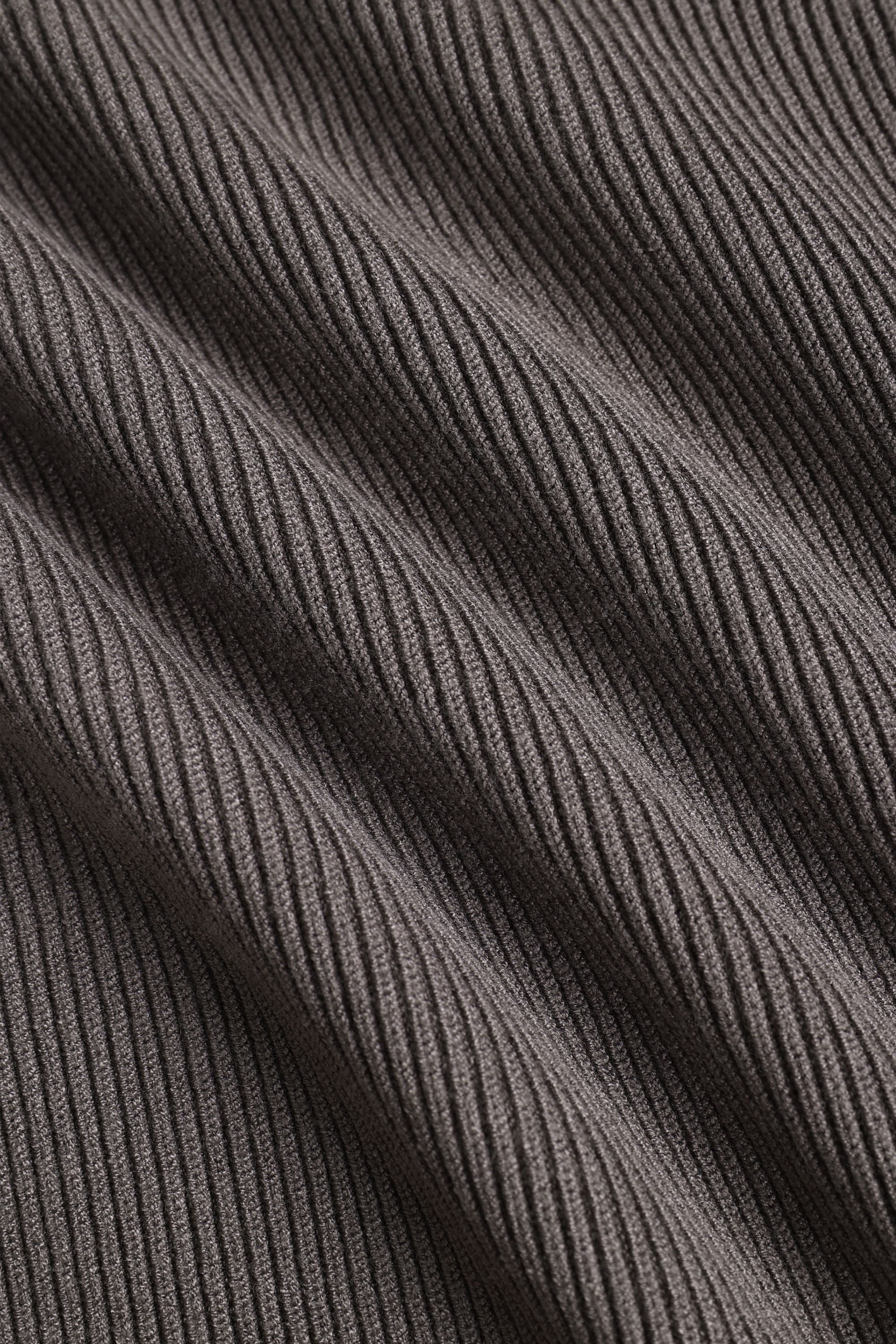 Angus Rib Knit Polo - Mushroom