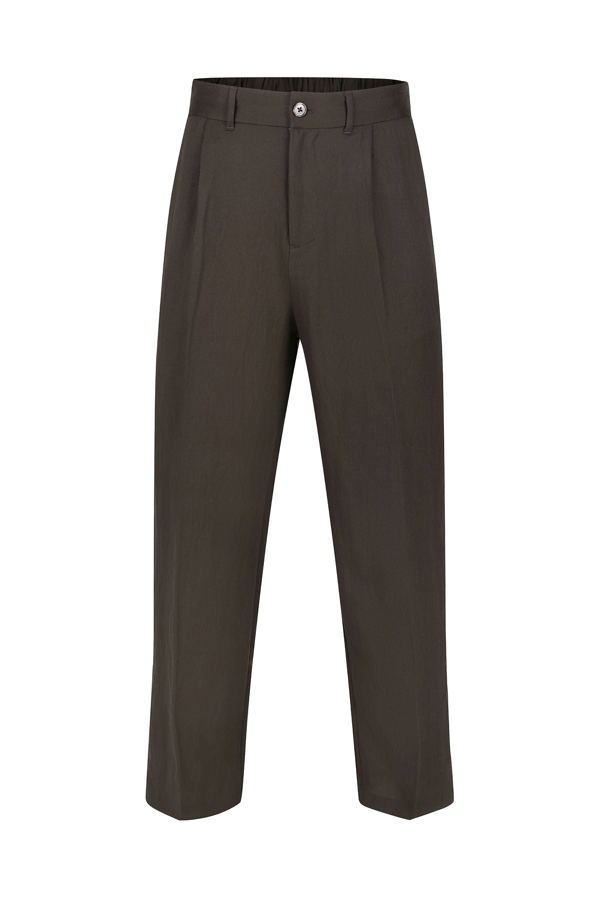 Helio Pleated Relaxed Trouser - Brown