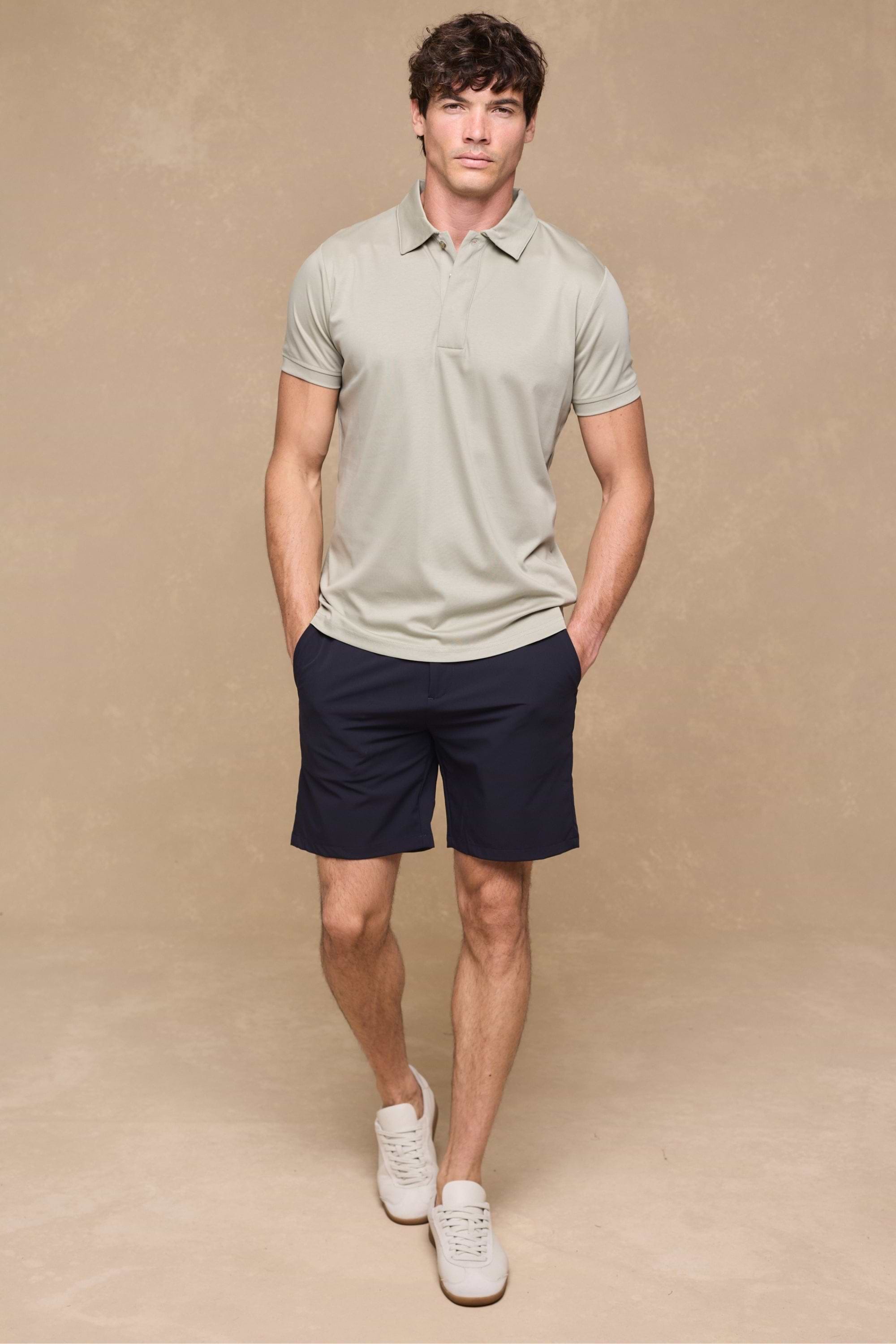 Santi Mercerised Polo Shirt - Light Sage