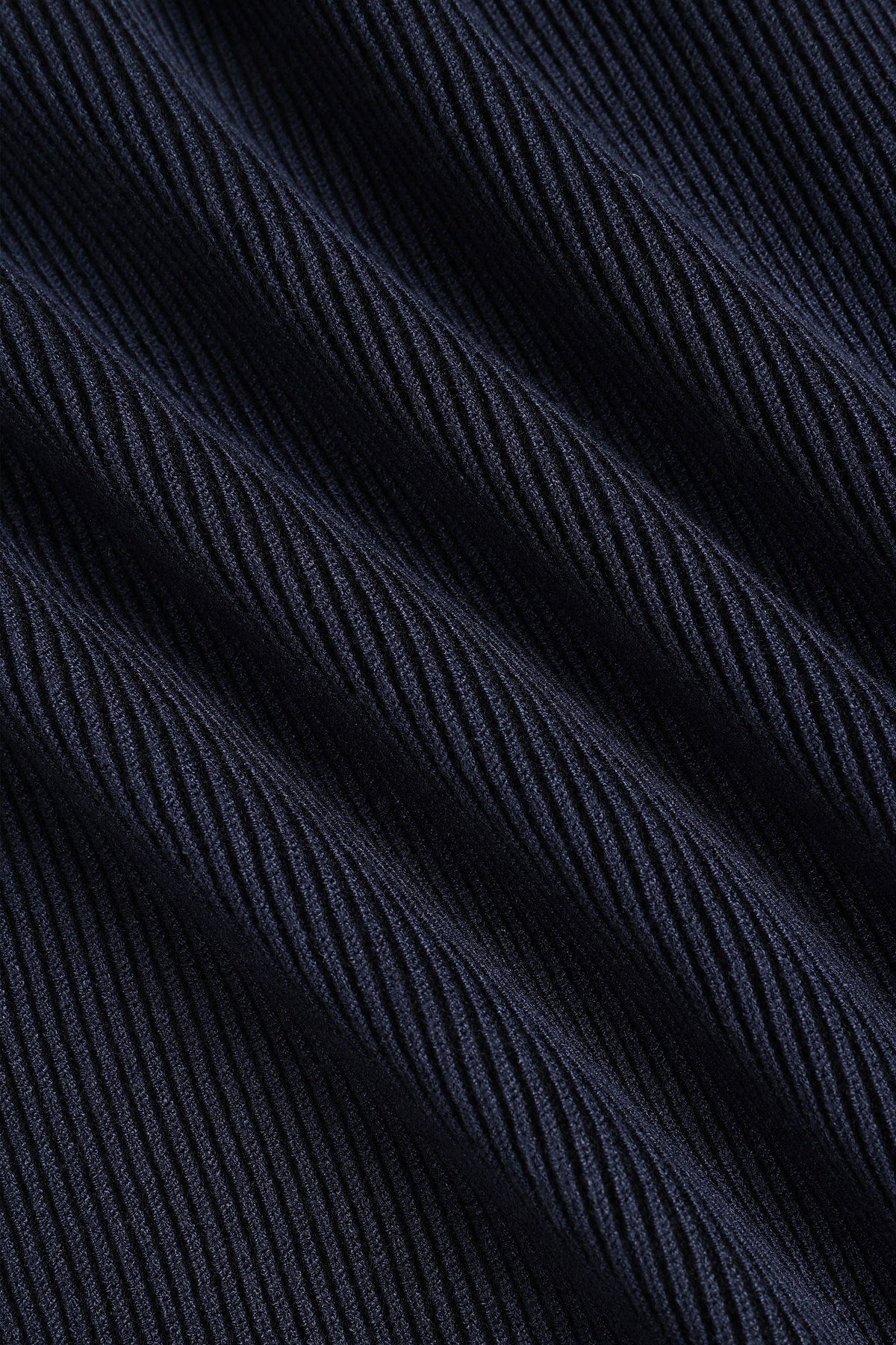 Angus Rib Knit Polo - Navy
