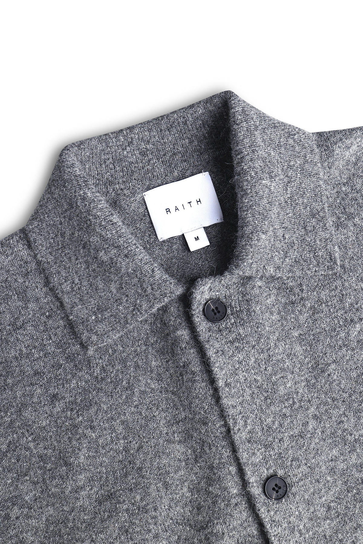 Niles Boiled Button Through Cardigan - Grey Marl