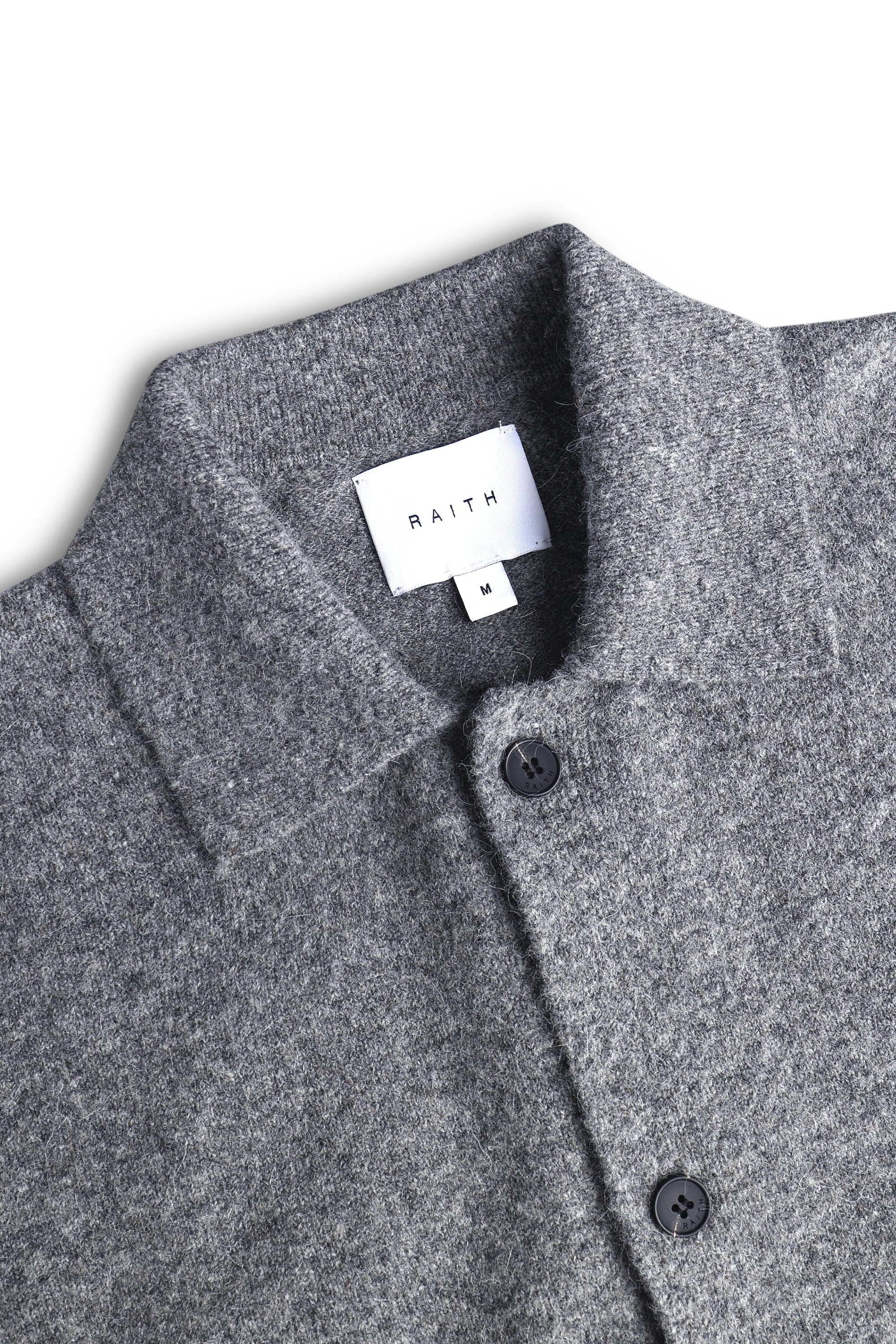 Niles Boiled Button Thru Cardigan - Grey Marl