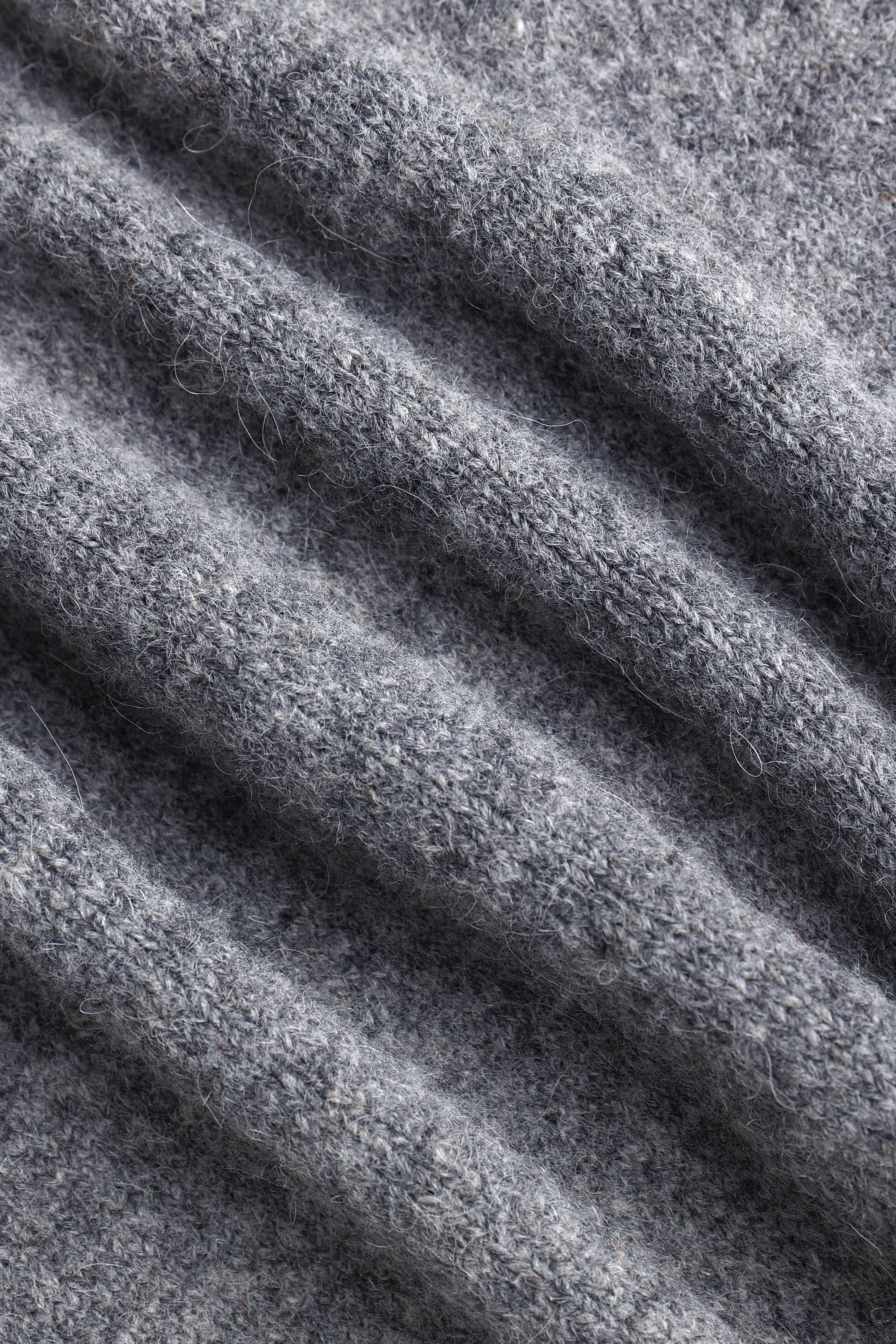 Niles Boiled Button Thru Cardigan - Grey Marl