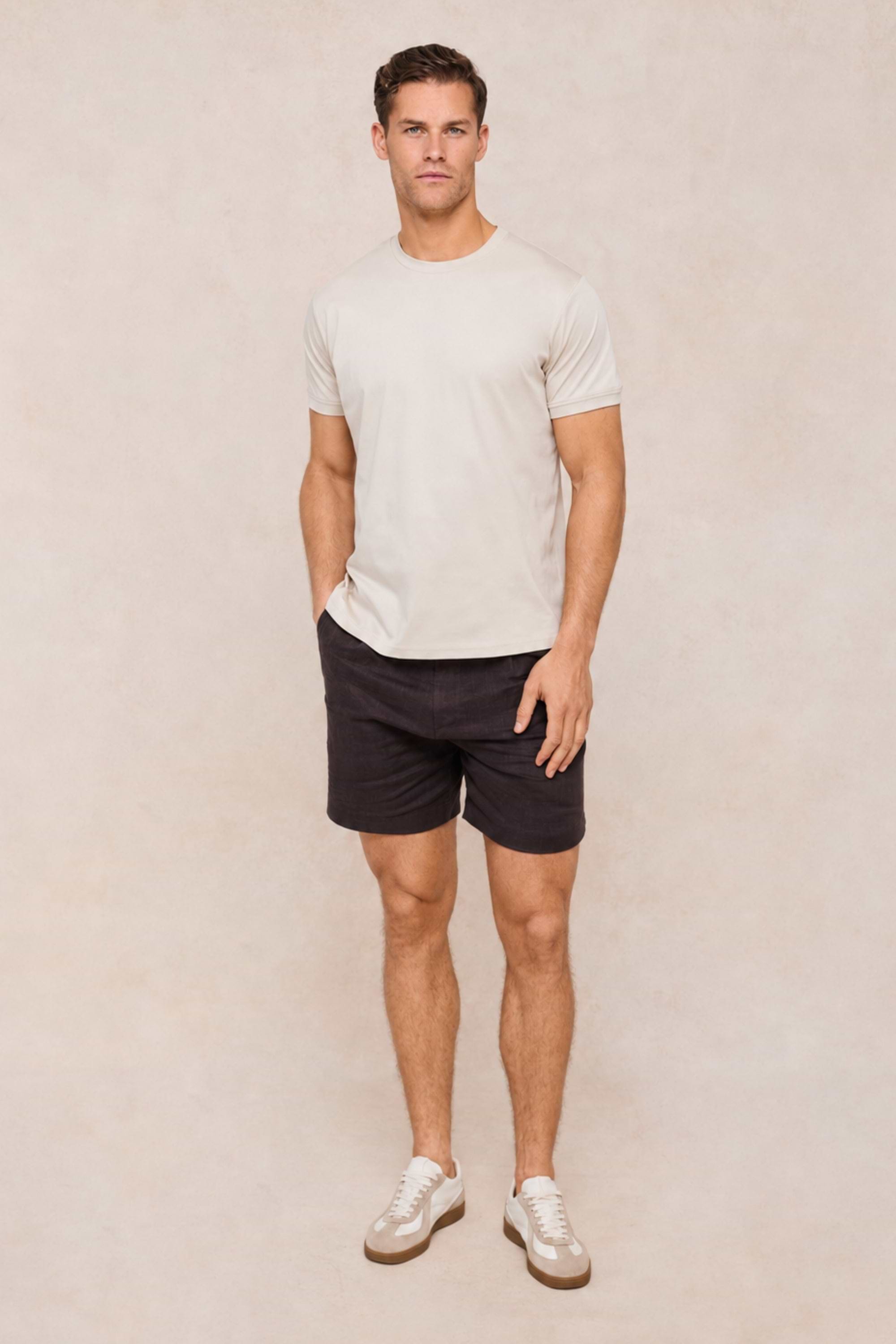 Luxe Mercerised T-Shirt - Beige