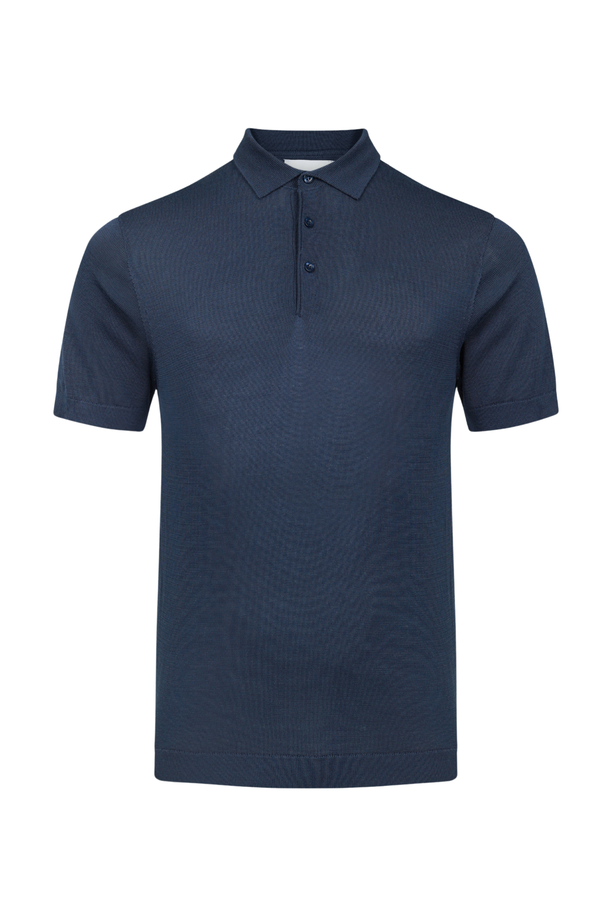 Pablo Half Placket Short Sleeve Knitted Polo - Navy