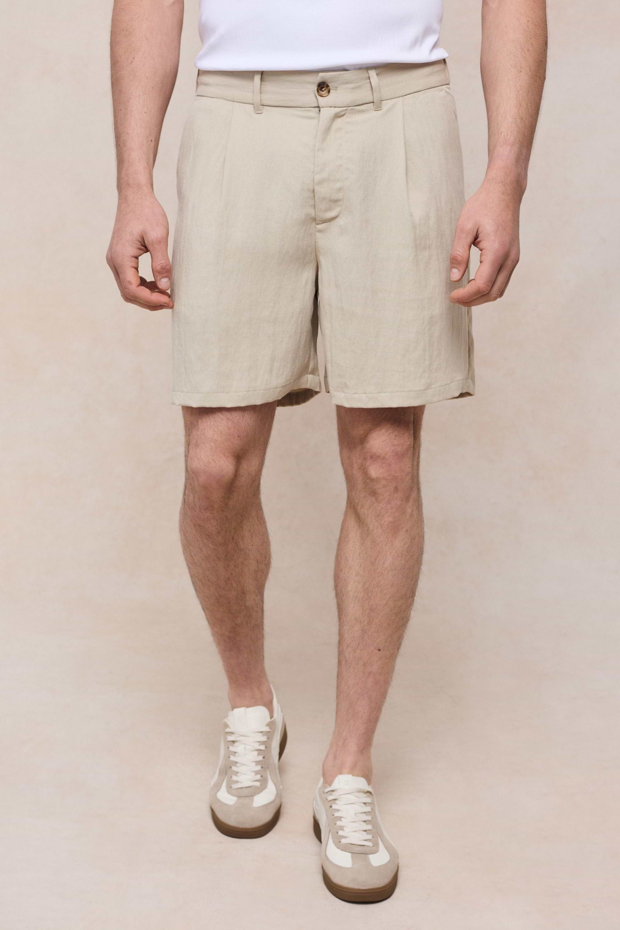 Caio Fluid Twill Short - Beige