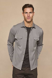 Leo Overshirt - Warm Grey
