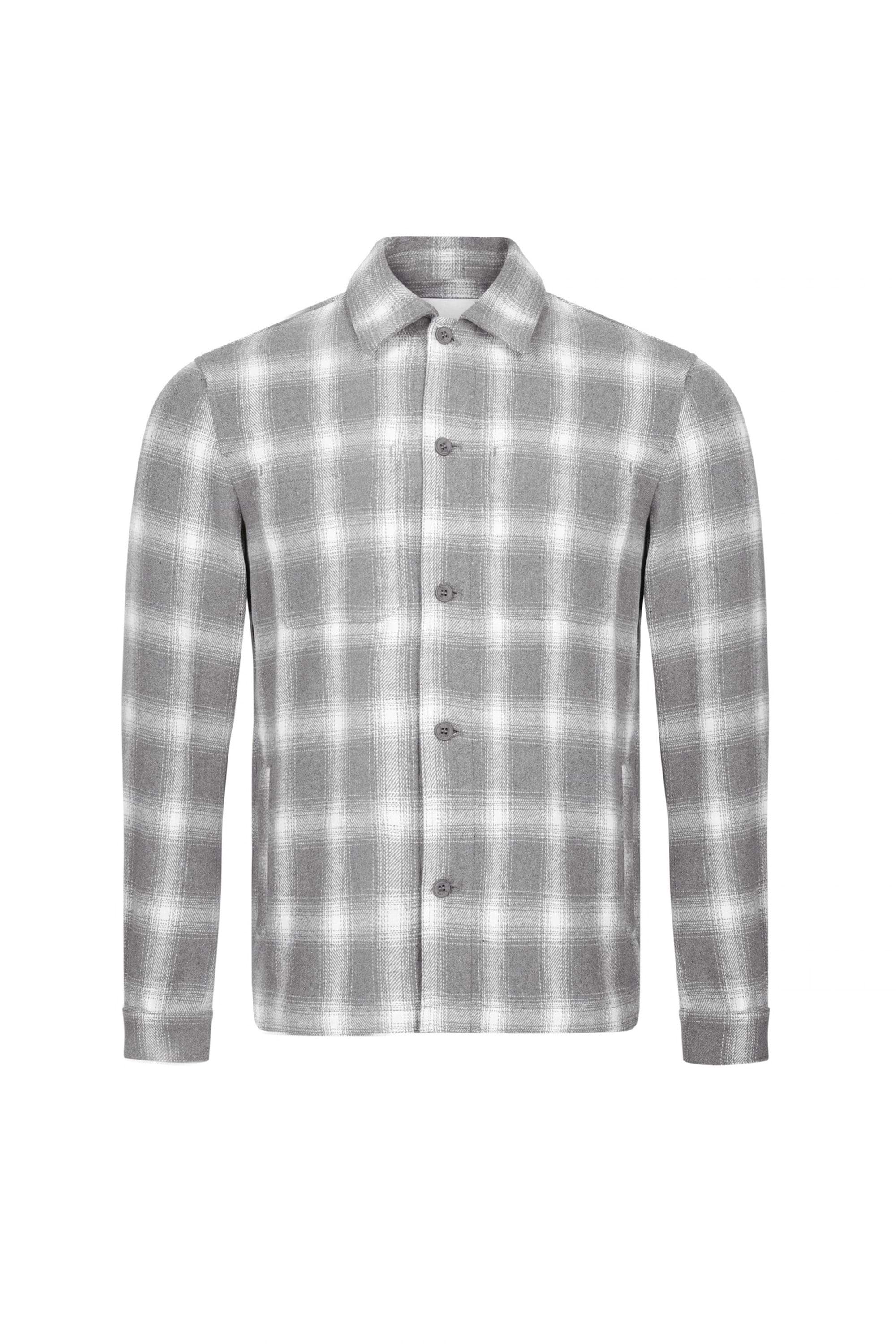 Vienna Checked Overshirt - Sage/Ivory