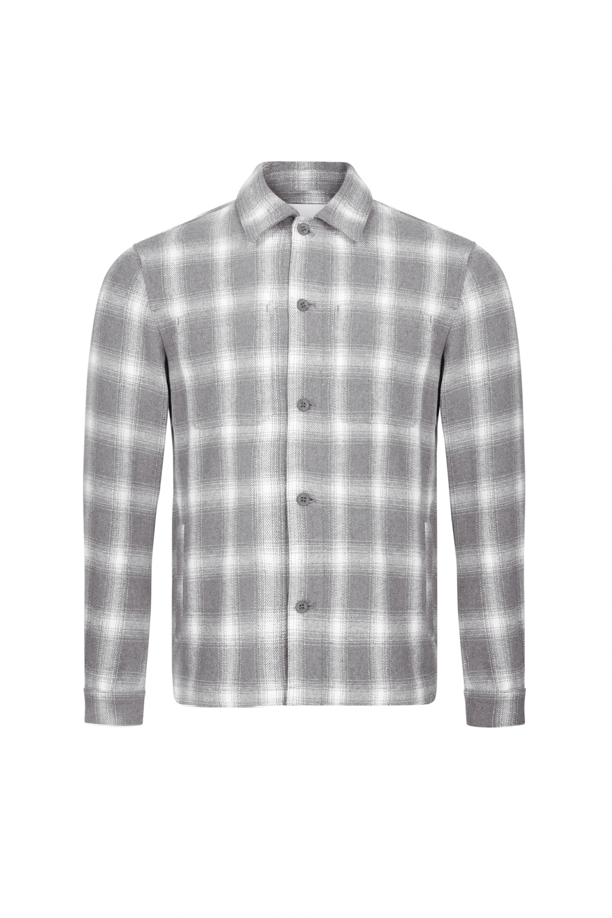 Vienna Checked Overshirt - Sage/Ivory