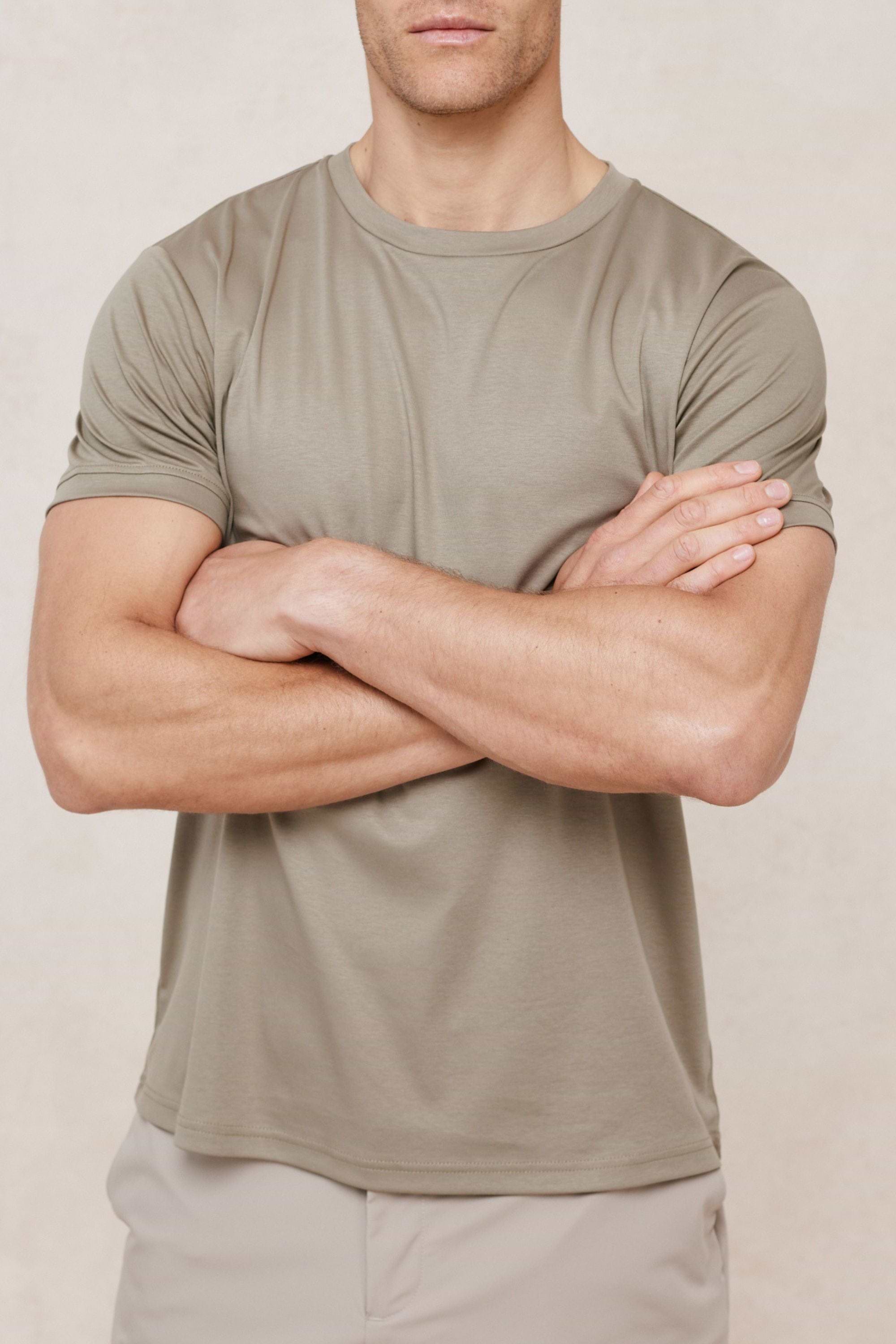 Luxe Mercerised T-Shirt - Dark Sage