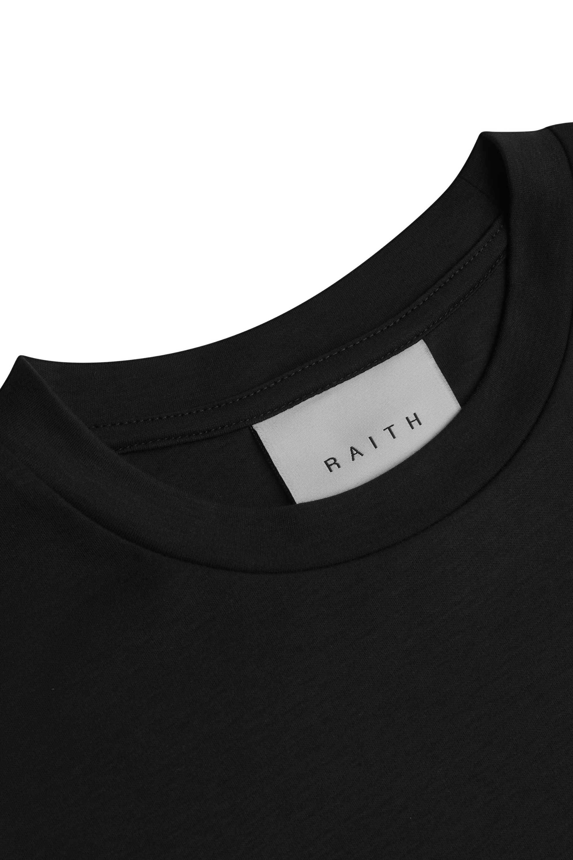 Luxuriöses, merzerisiertes T-Shirt - Schwarz