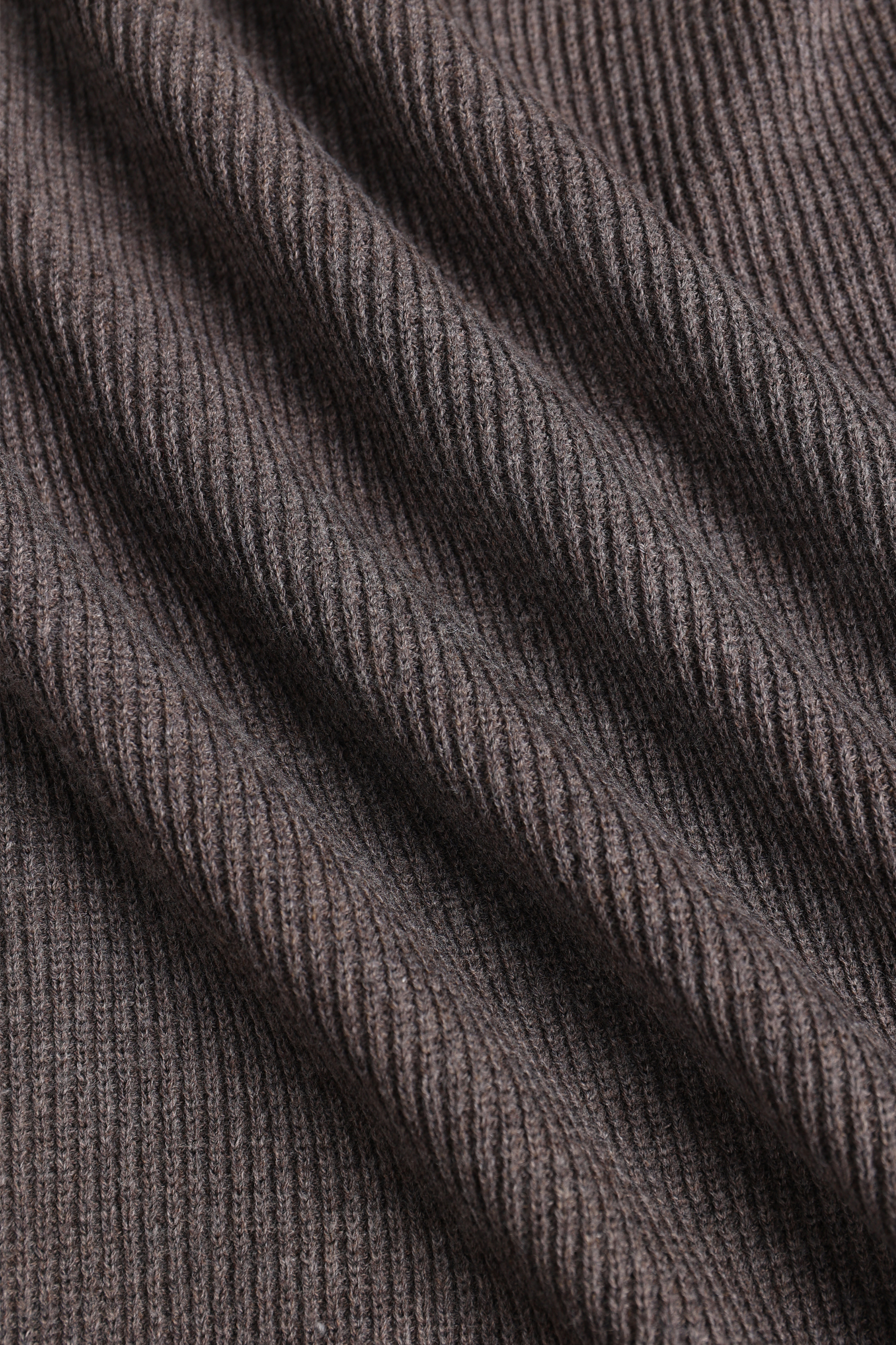 Elias Rib Top Pocket Cardigan - Light Brown Marl