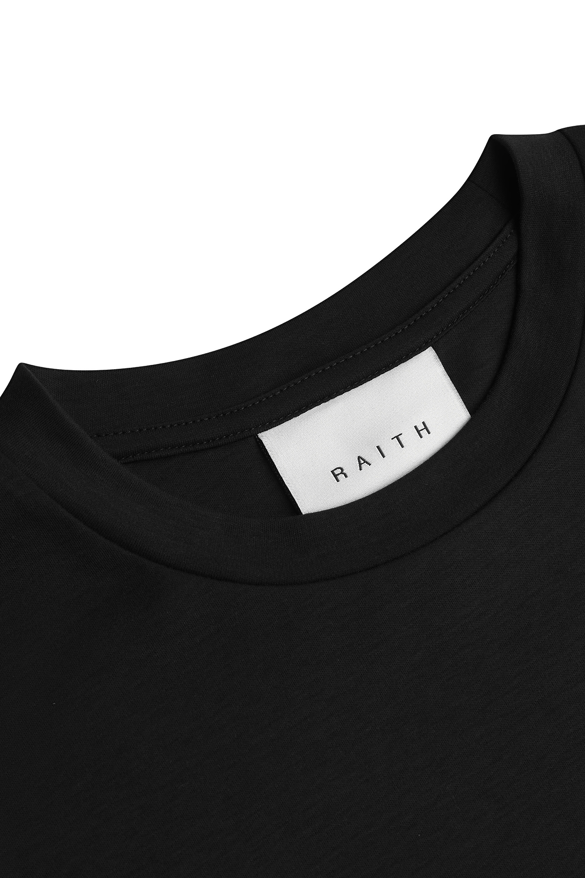 Luxuriöses, merzerisiertes T-Shirt - Schwarz 