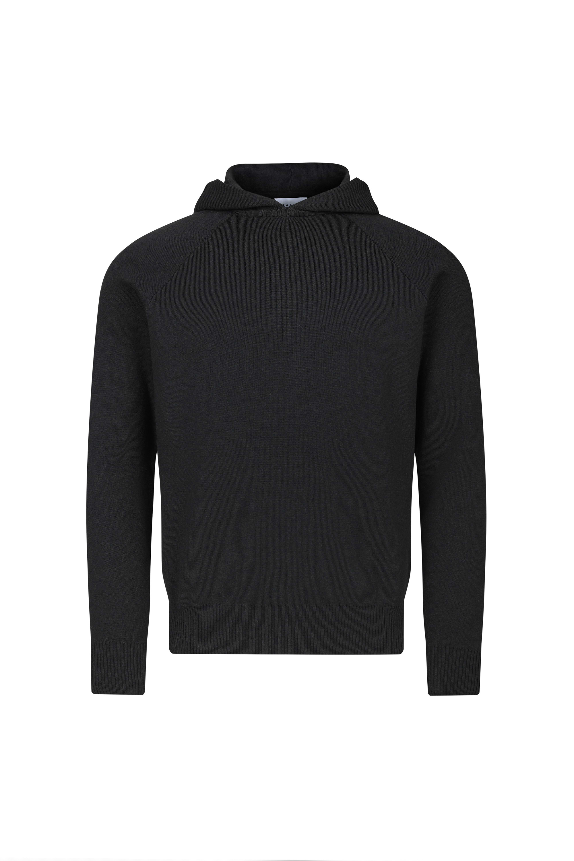 Theo Knitted Hoodie - Black