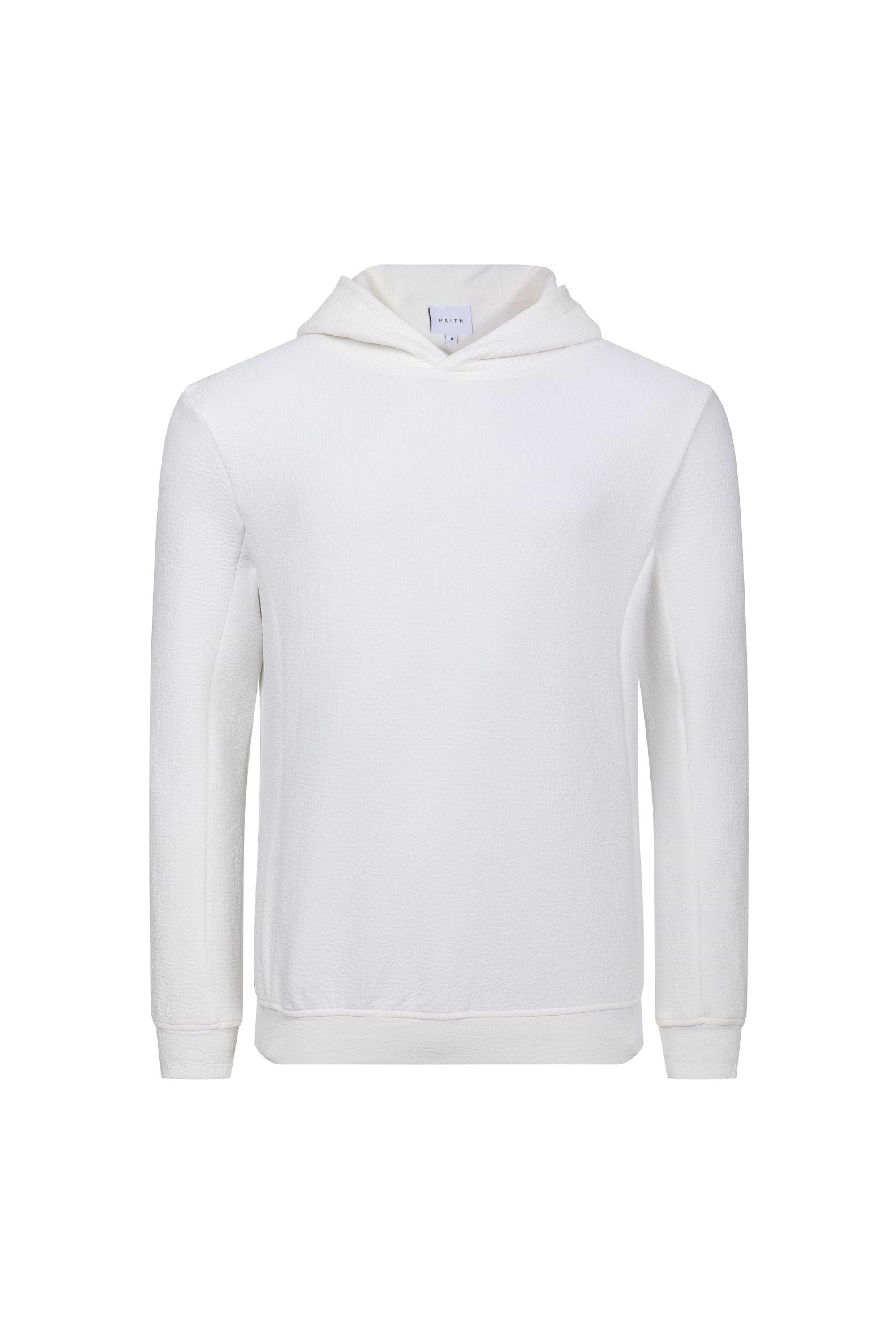 Zarco Crinkled Jersey Hoodie - Ivory