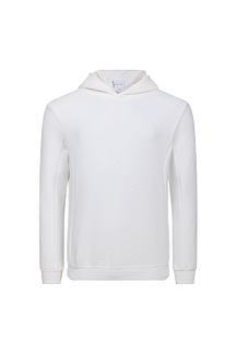 Zarco Crinkled Jersey Hoodie - Ivory