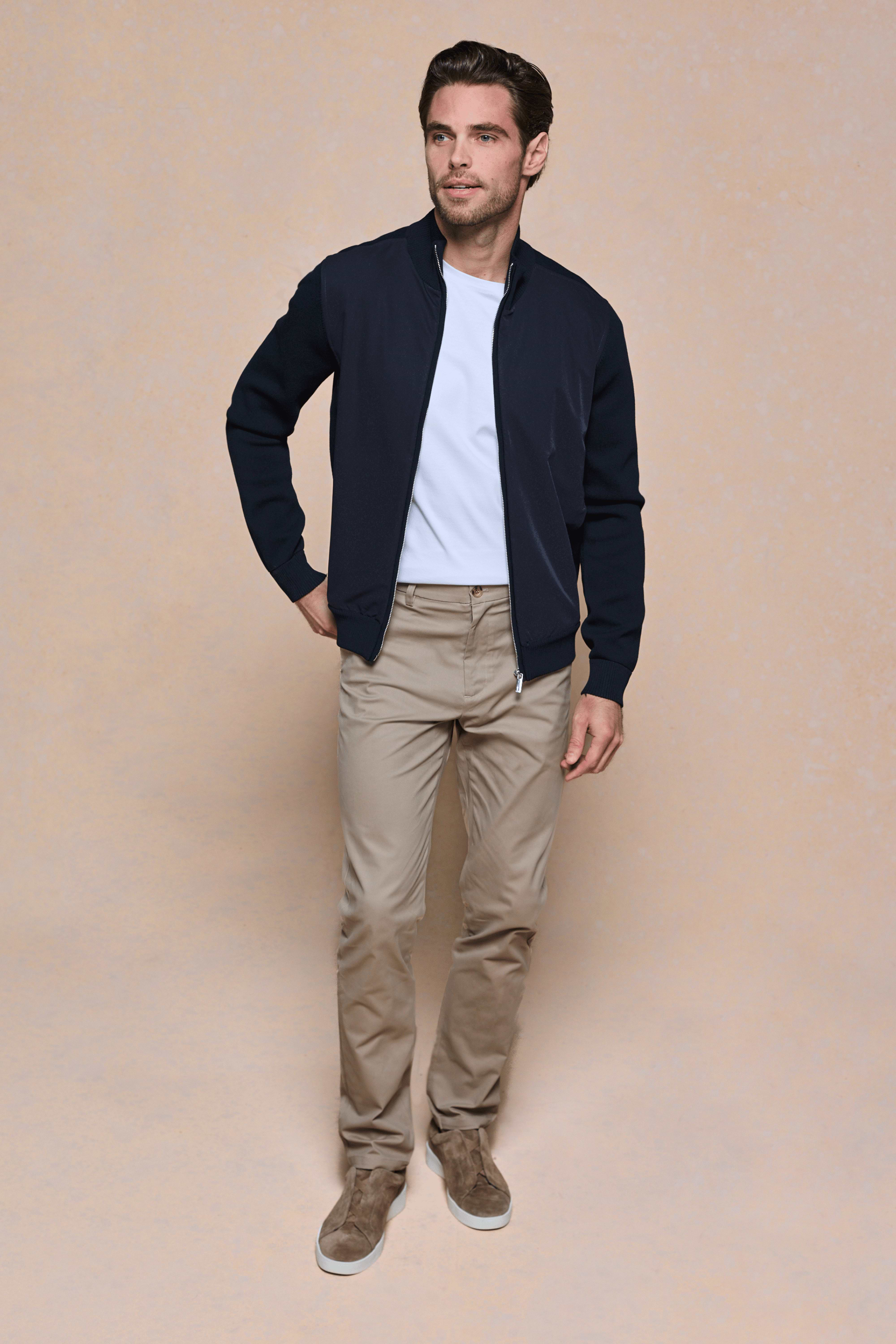 Paco Hybrid Knitted Jacket - Midnight Navy