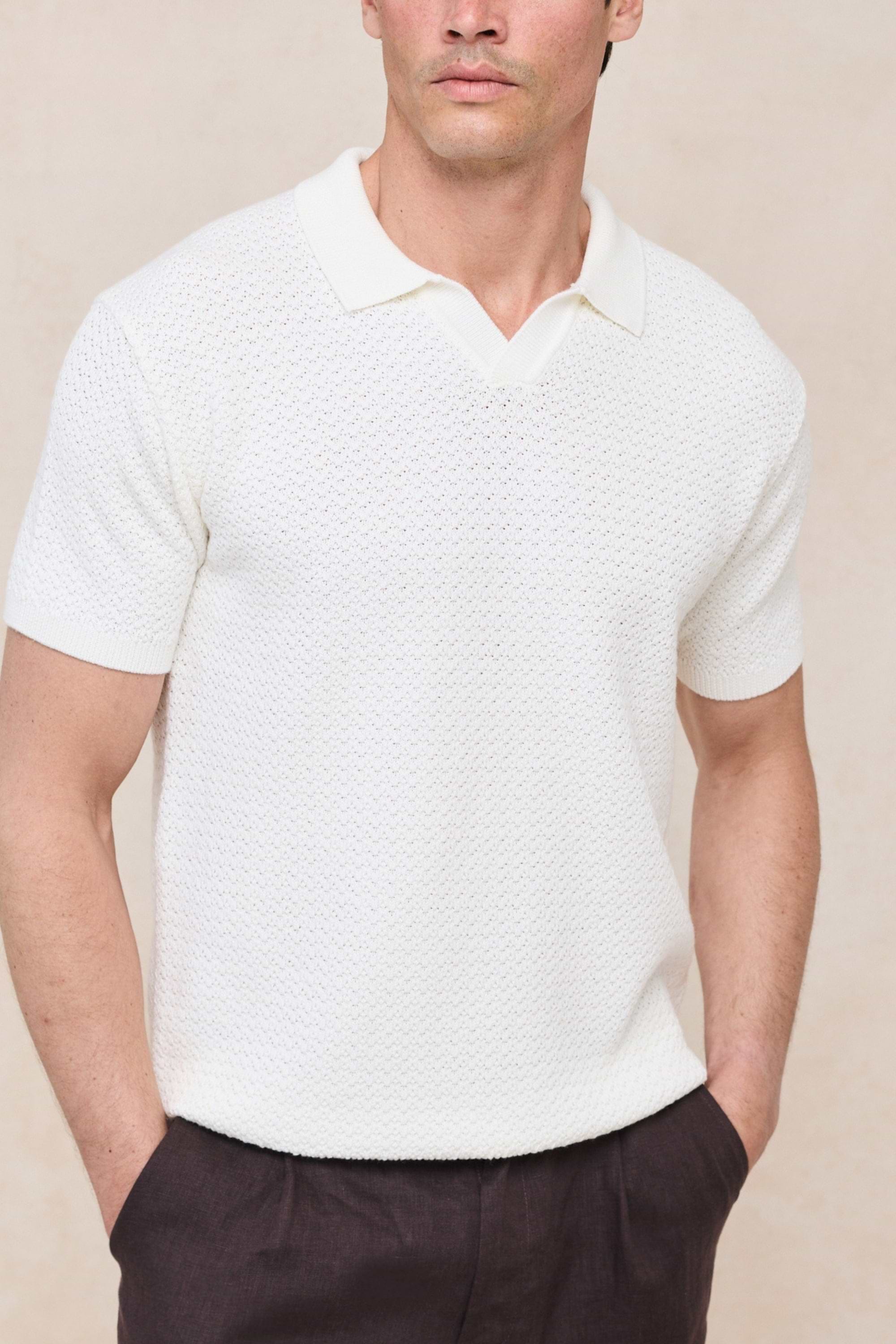 Rapha Cotton Knit Polo - Ecru